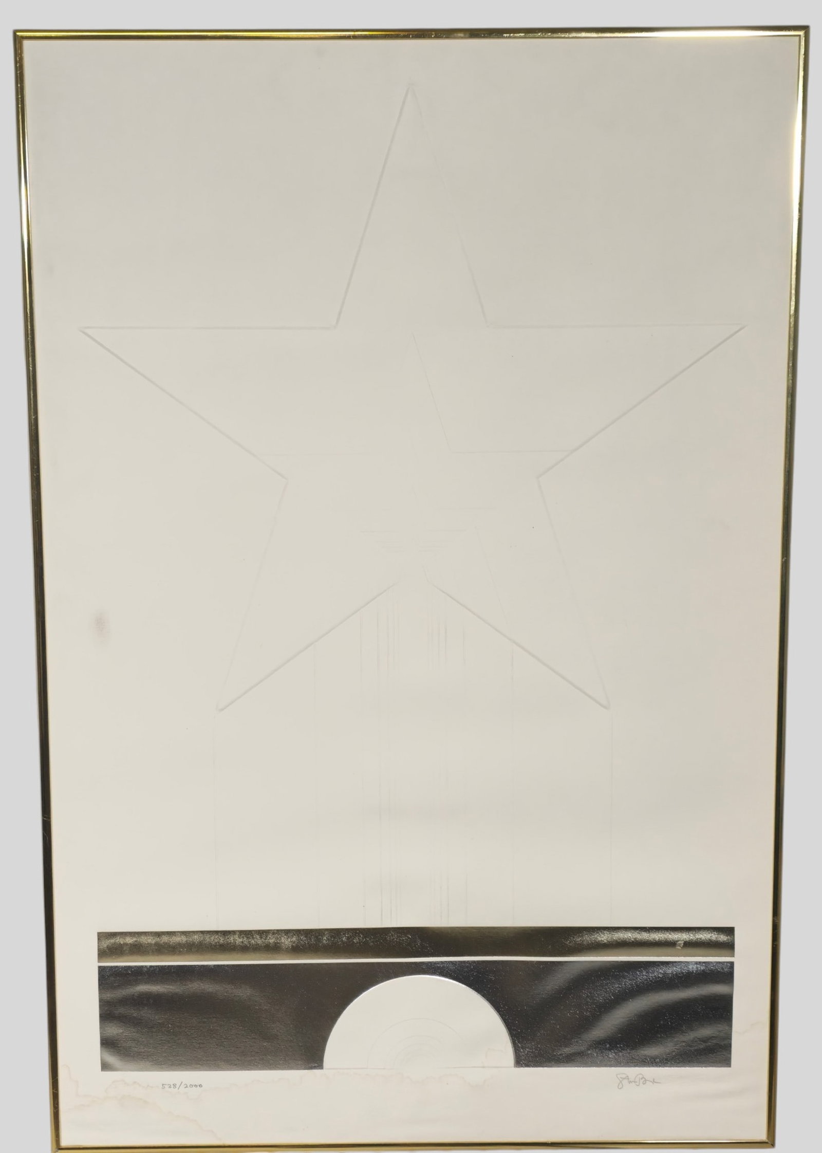 Stan Brod Serigraph: Stan Brod (1932-2022) Embossed Serigraph titled Star. Signed and numbered lower margin.