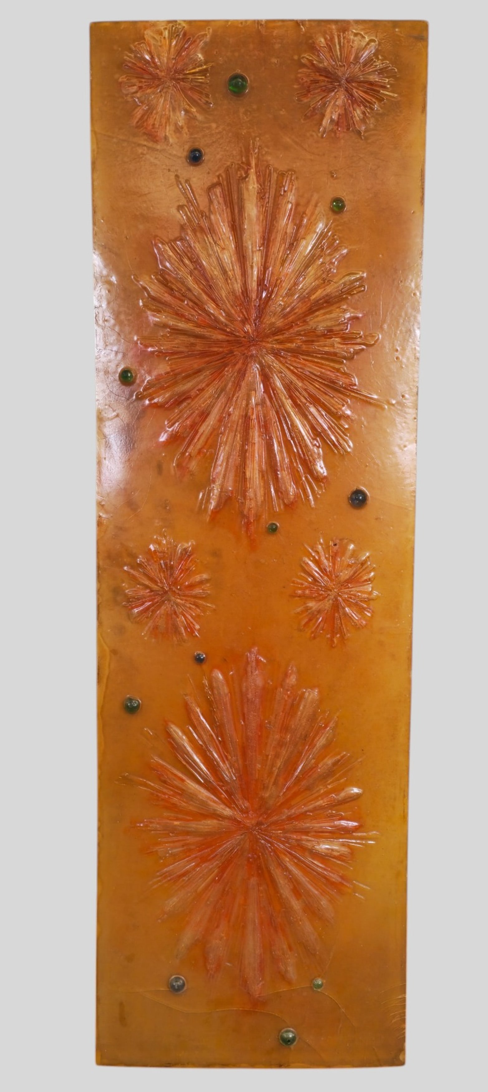 MCM Cast Resin Starburst Panel: MCM Cast Resin Starburst Panel. USA. 1970. 18 1/2w x 59h.