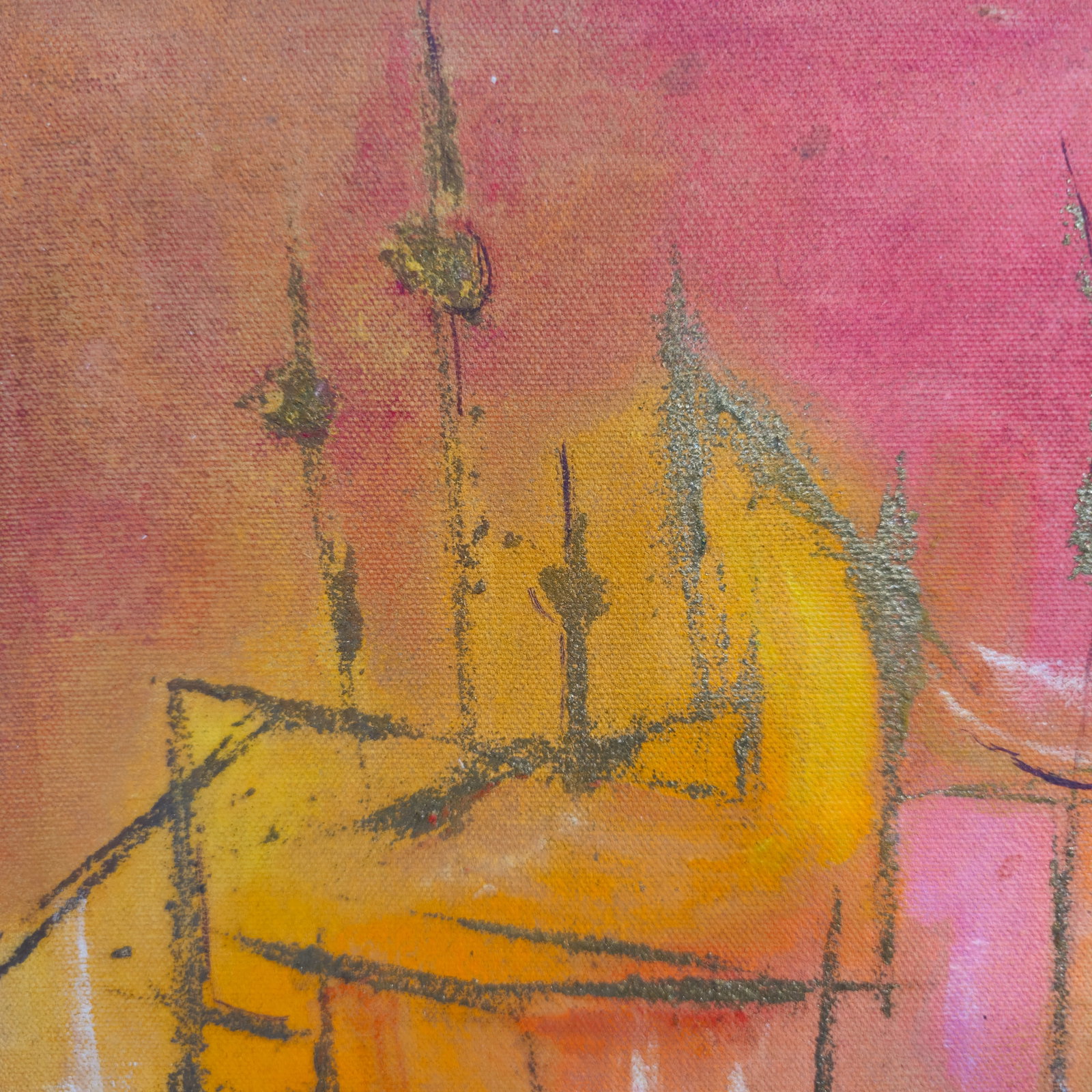 Linear Abstract Expressionist Painting - 6