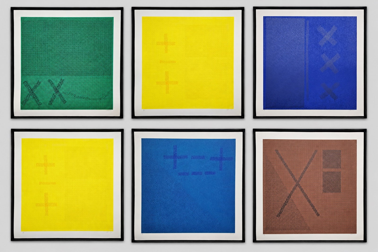 Roger Sayre Monochromatic Box Set: Roger Sayre Monochromatic Box Set. Set of 6 monochromatic prints and one artist proof. Each are signed in pencil and numbered 7 of 10. Artist Proof is marked A.P. Original Black box with Roger Sayre
