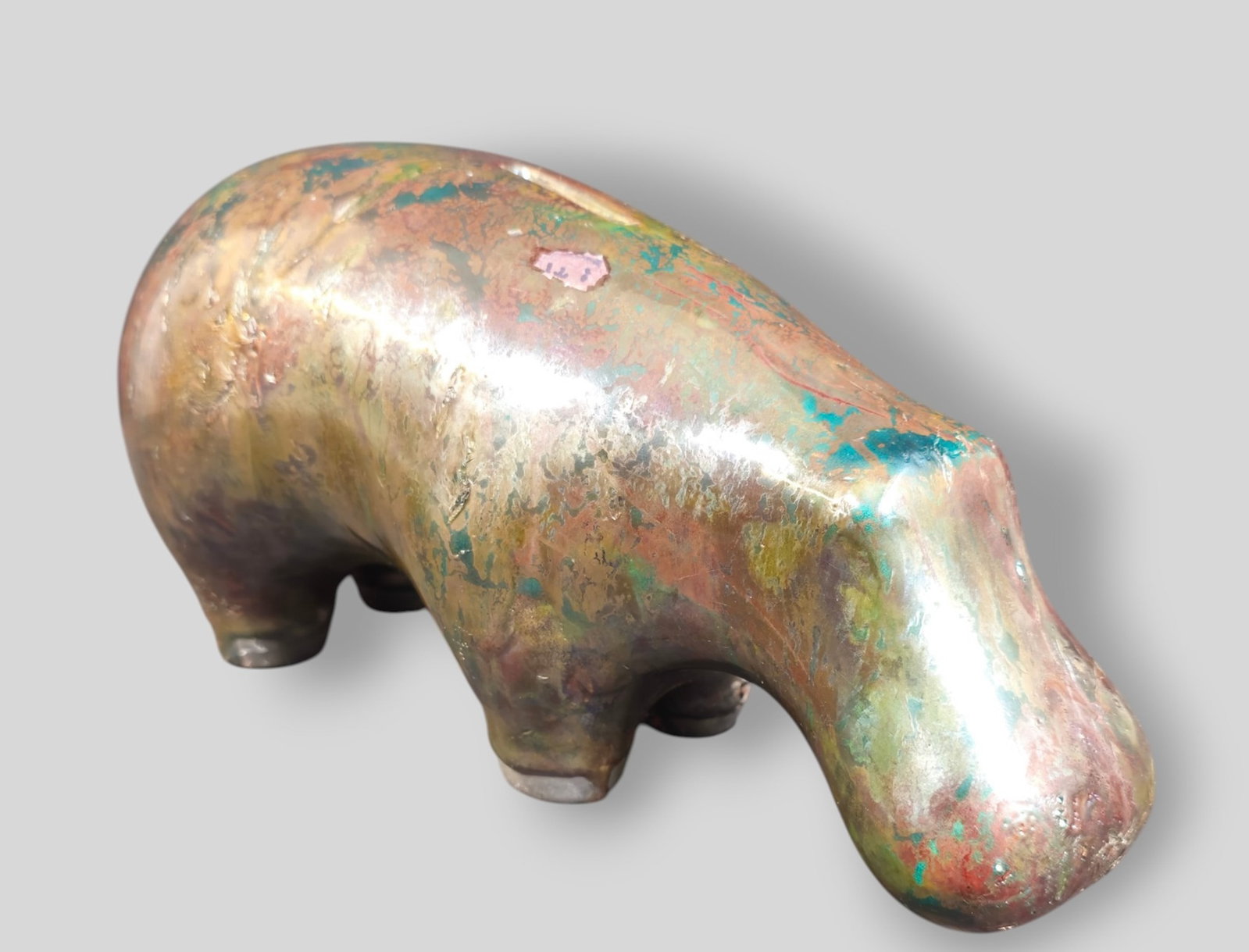 Rare Jane and Gordon Martz Hippo Bank: Rare Jane and Gordon Martz Hippo Bank. Marshall Studios. USA. 1955. Glazed stoneware. 5w x 12d x 5 7/8h.