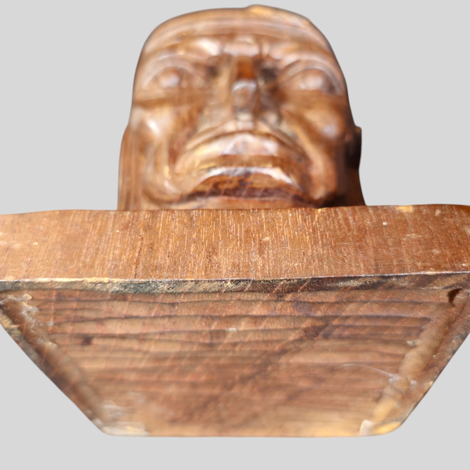 MCM Carved Head Bookends - 6