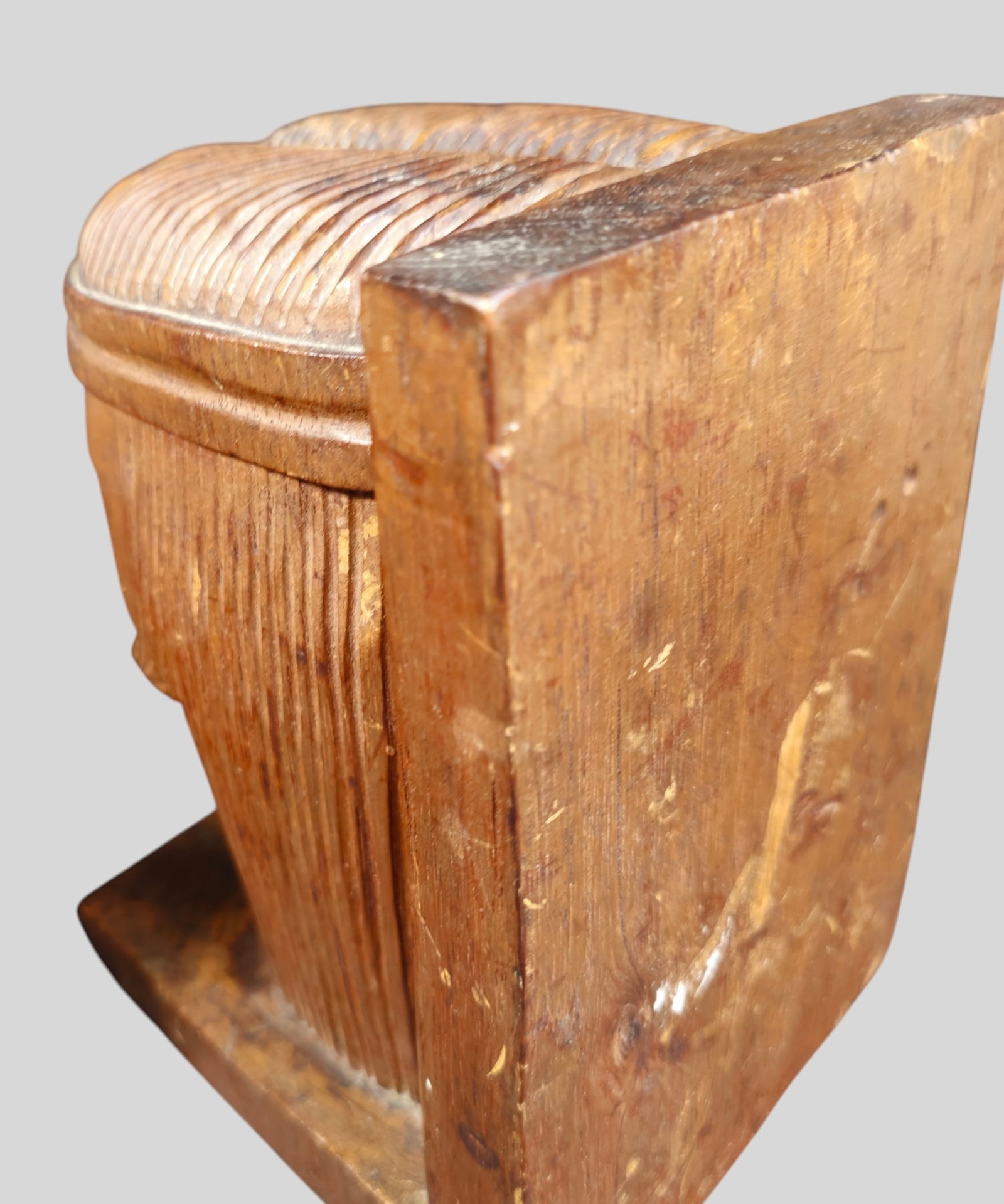 MCM Carved Head Bookends - 7