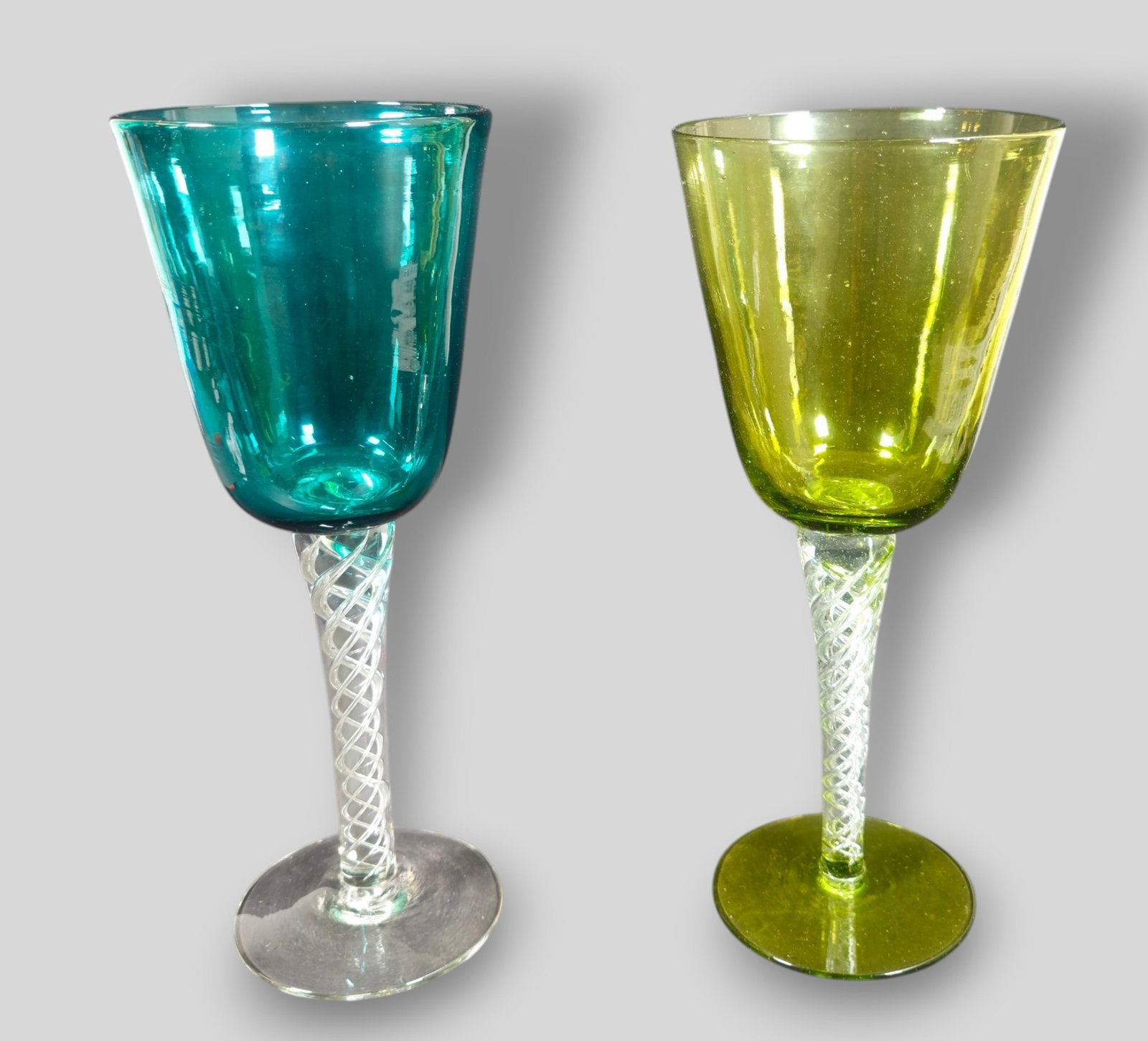 Blenko MCM Air Twist Large Goblet Chalice Vases Model 489 (1 of 8)