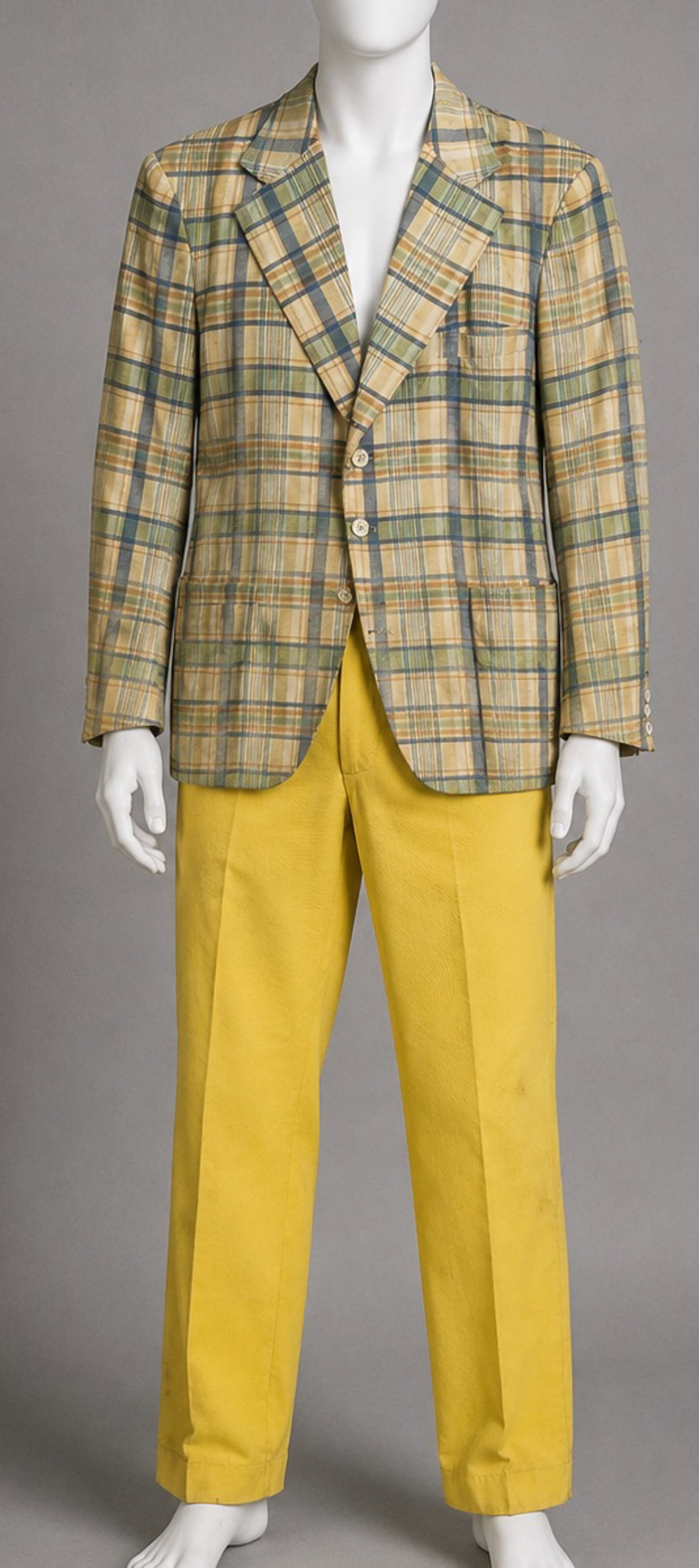 Vintage Corbin ltd. Blazer and Haggar The Gallery Collection Pants: Vintage Corbin ltd. Blazer and Haggar The Gallery Collection Pants. Corbin sport coat late 1960s/ early 1970s. Ivy League look plaid pattern. Original label to interior. Shoulder to shoulder 18 1/2. L