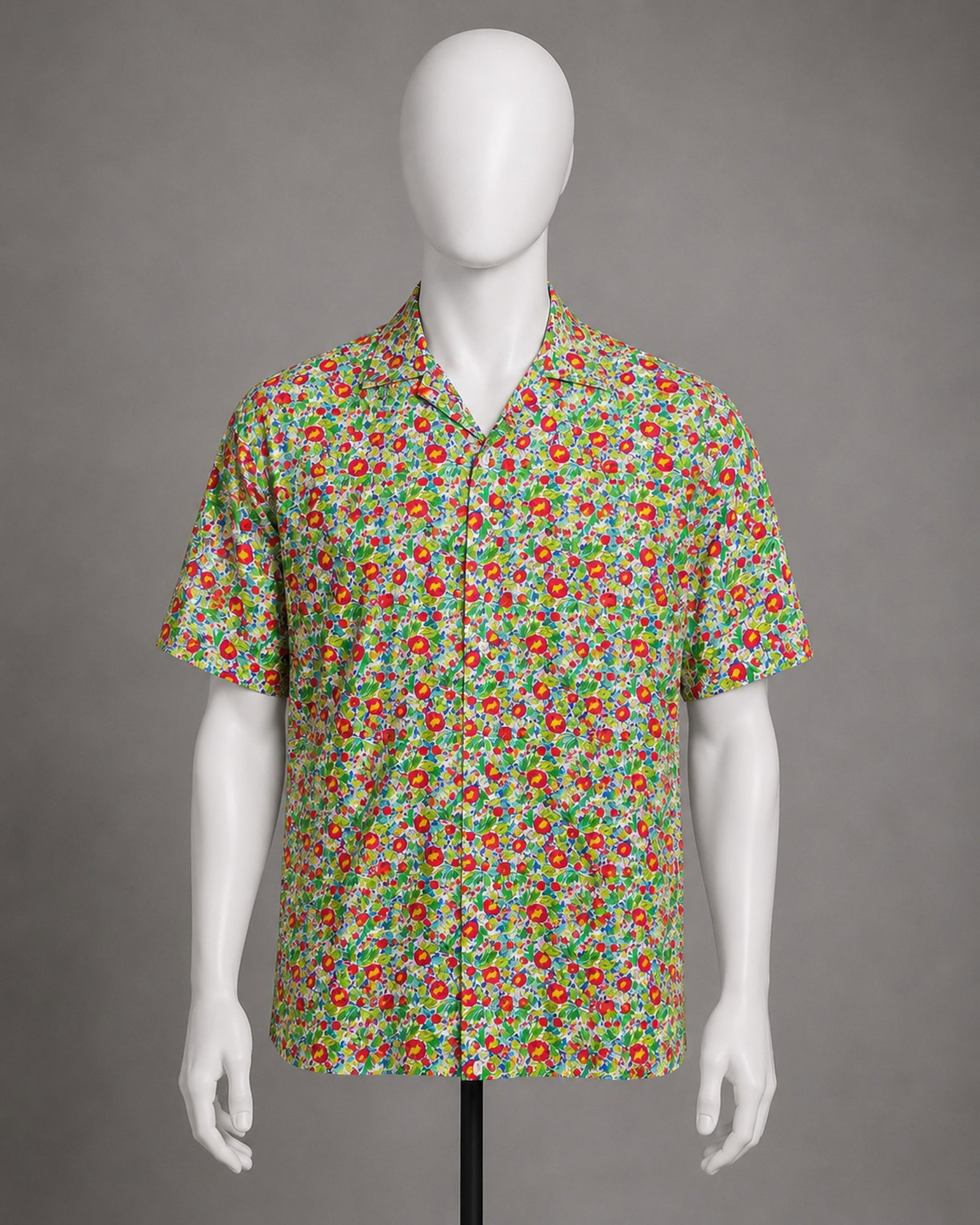 Vintage 1980s Jim Thompson Premier Silk Men's Botanical Print Shirt (1 of 8)