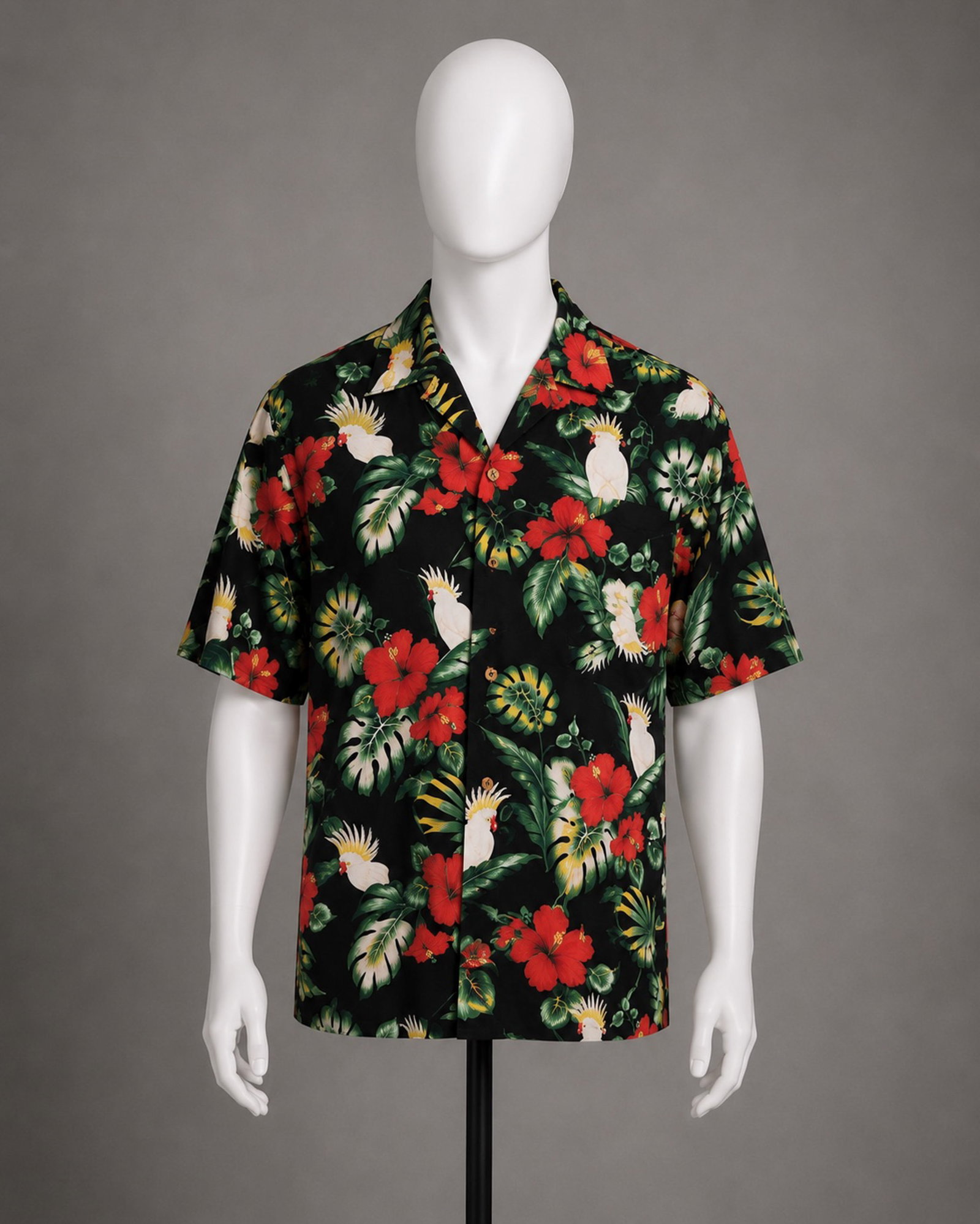 Vintage 1990s Paradise On A Hanger Hawaiian Cockatoo & Floral Print (1 of 12)