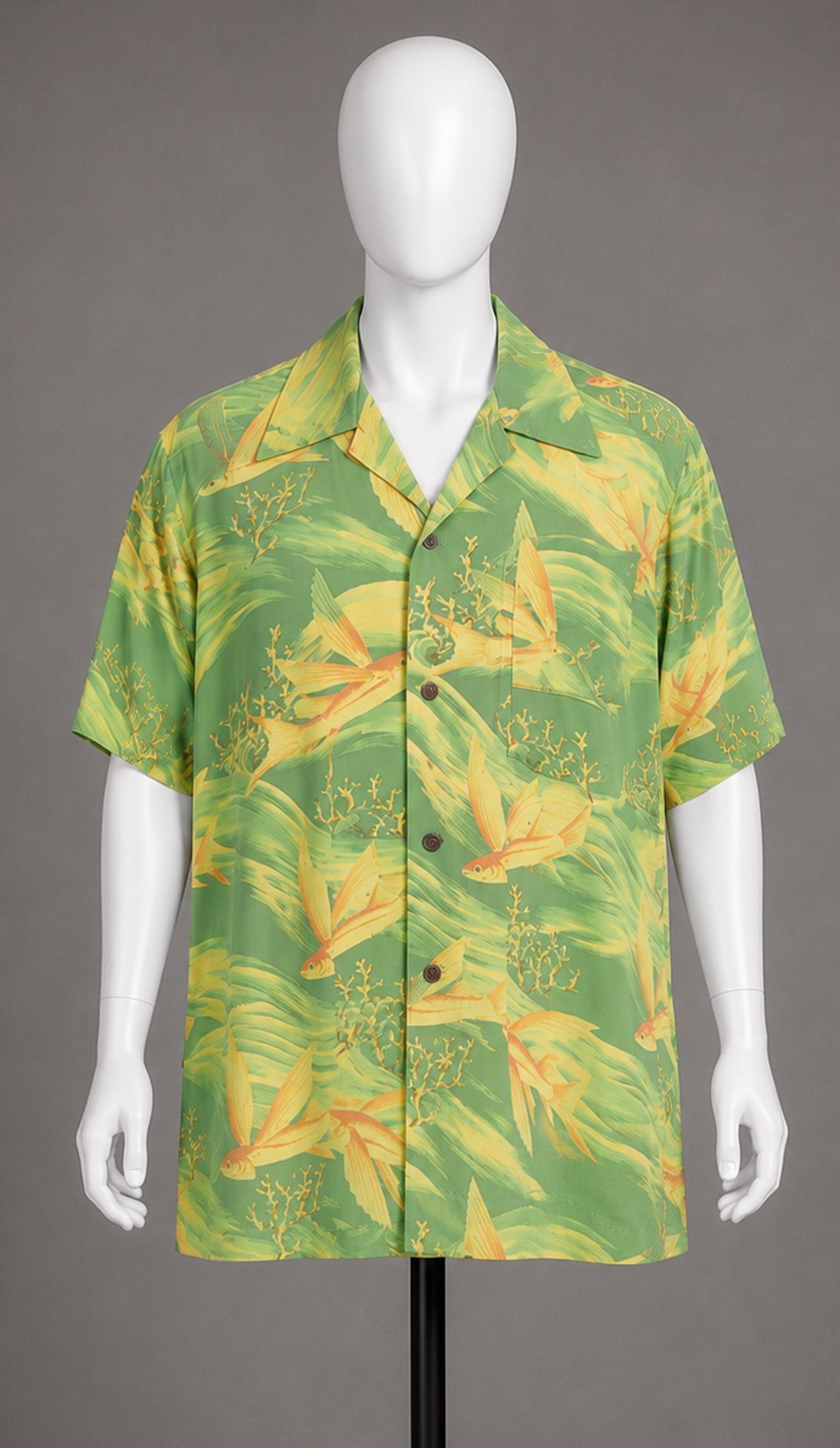 Vintage 1980s Pineapple Juice Hawaiian Classic All Over Tropical Fish Print (1 of 8)