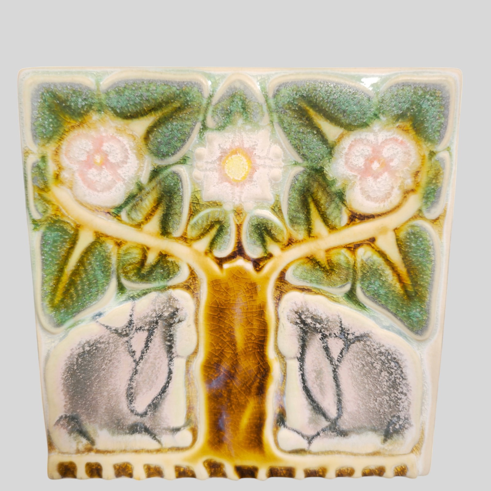 Rookwood Pottery Grove Bunny Tile (1 of 7)