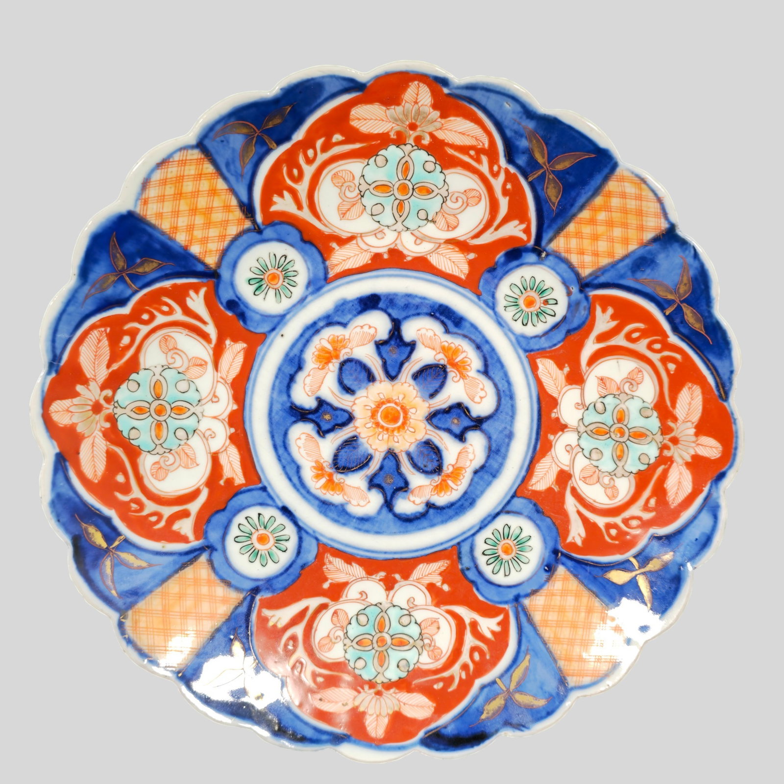19th Century Japanese Imari Scalloped Rim Porcelain Charger (1 of 9)