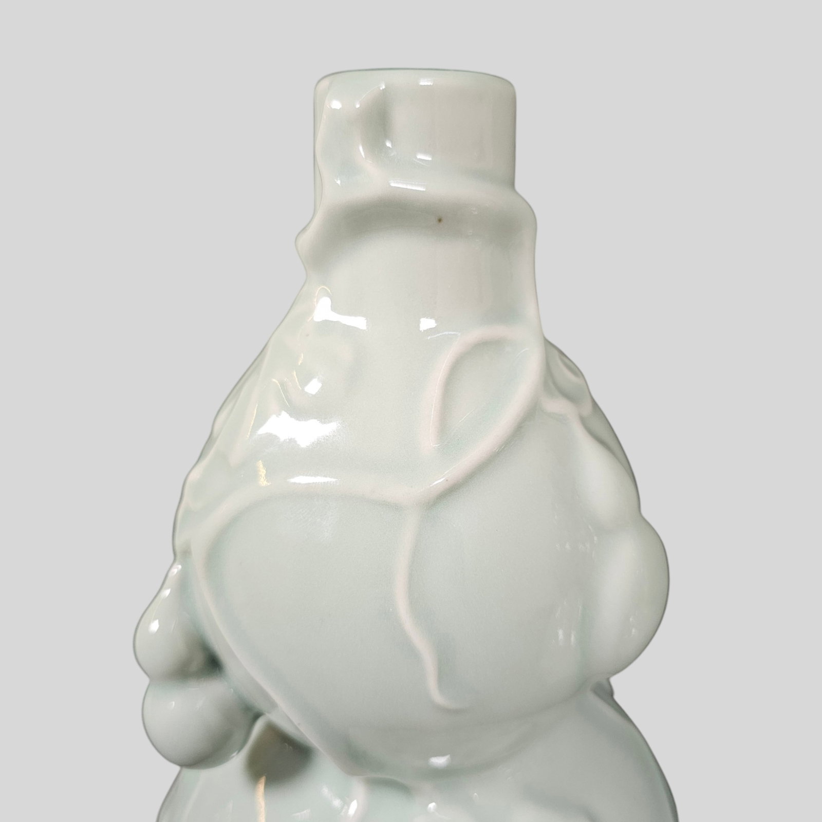 Chinese Celadon Cherry Double Gourd Vases - 5
