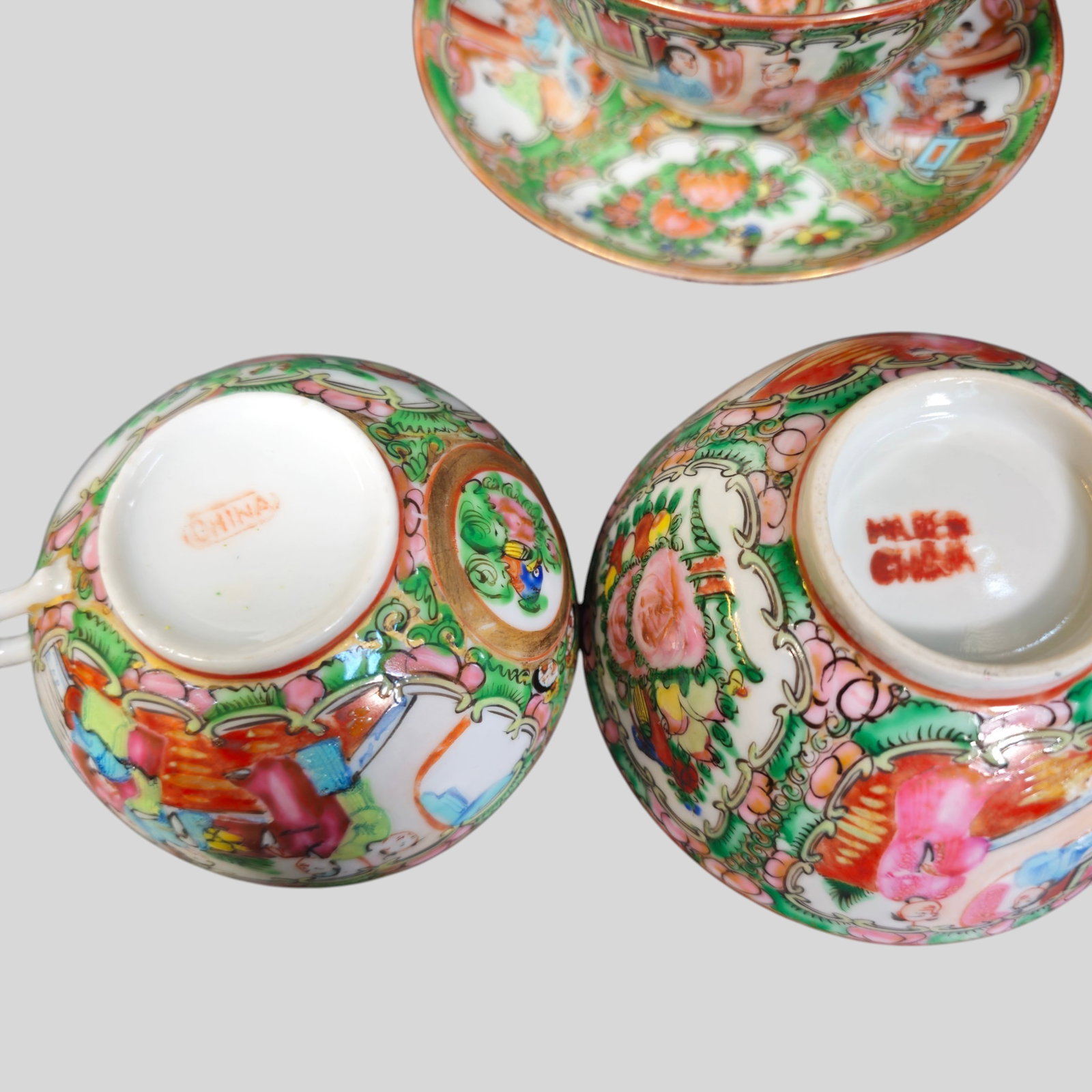 Assembled Chinese Rose Medallion Tableware - 8