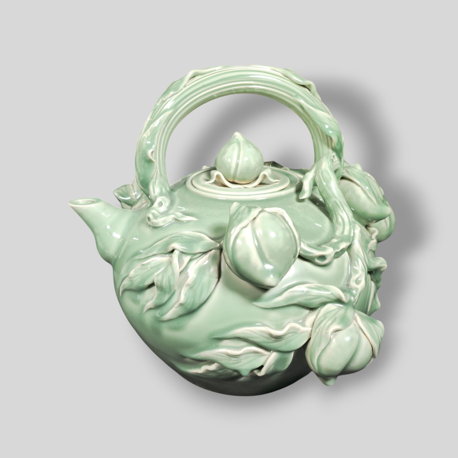 Chinese Celadon Monumental Size Tea Pot (1 of 10)