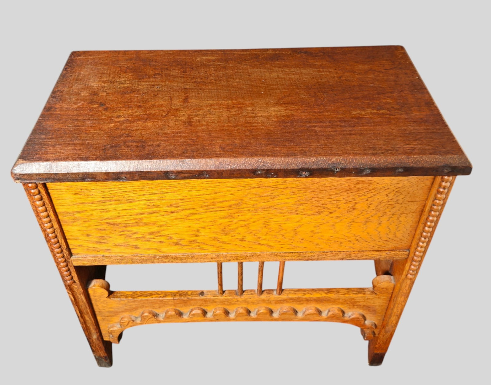 1920s Oak Hinged Lid Box - 2