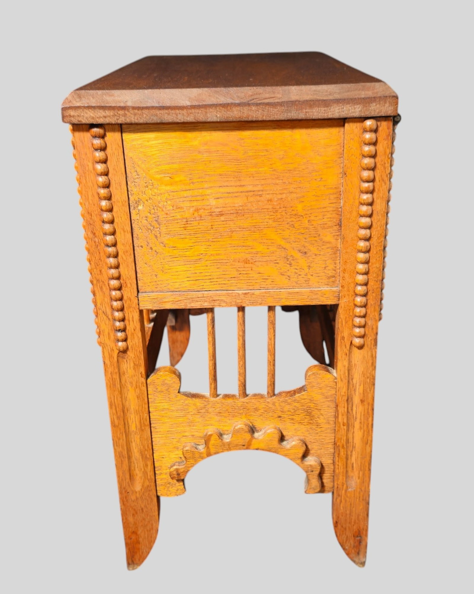 1920s Oak Hinged Lid Box - 7