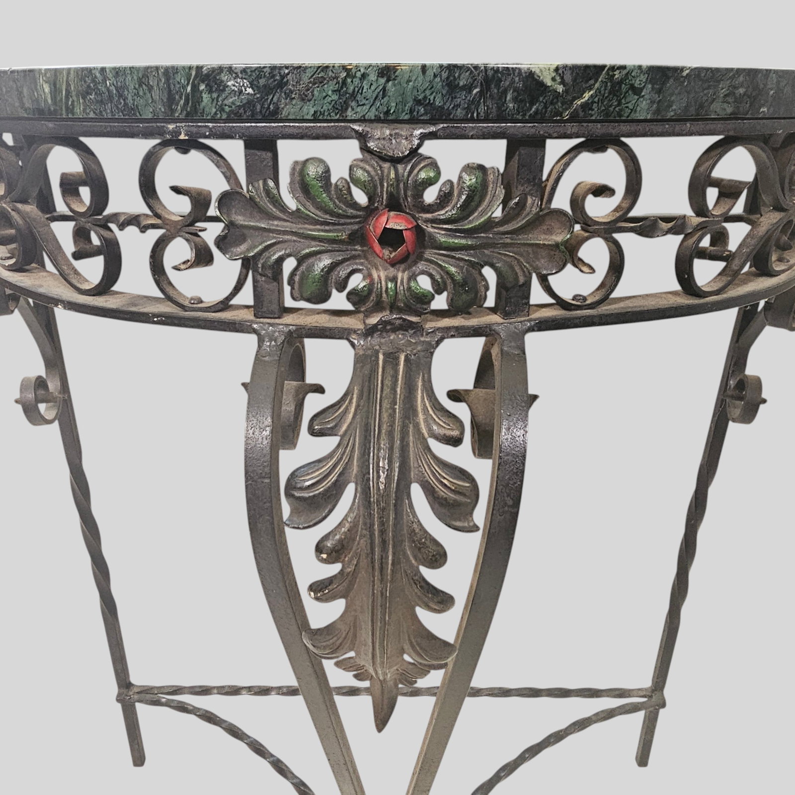 Marble Top Console Table and Mirror - 4