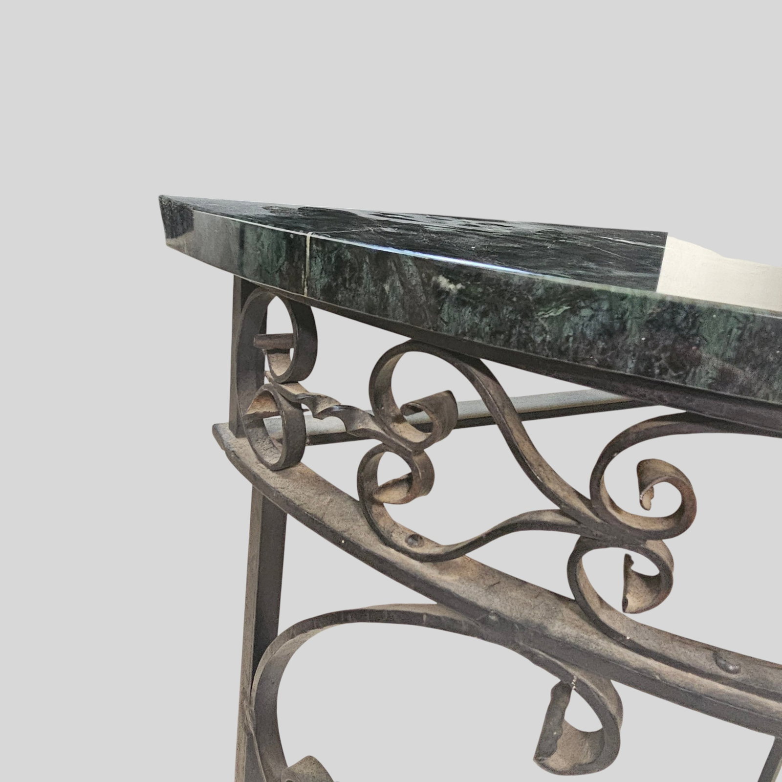 Marble Top Console Table and Mirror - 5