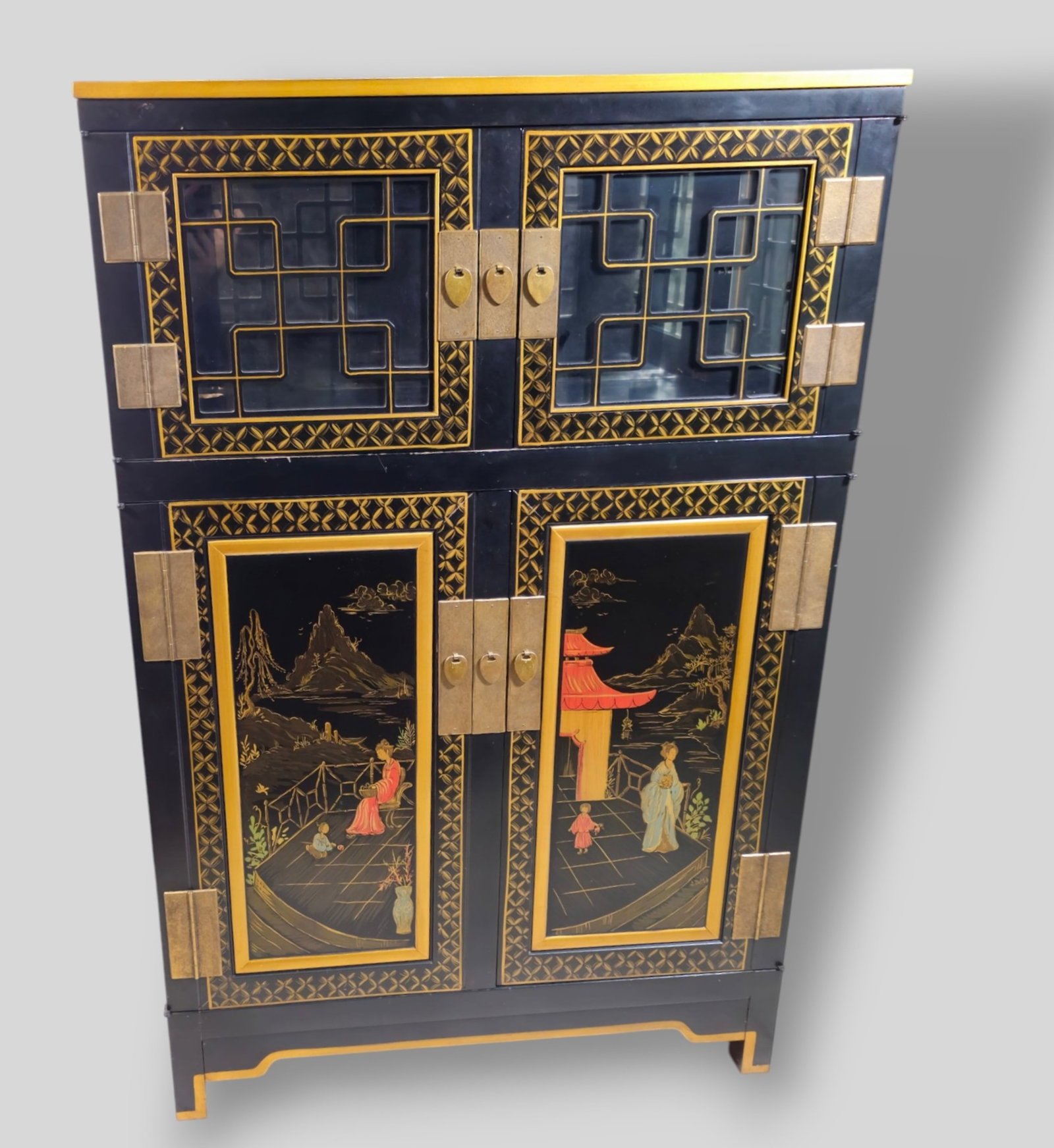 Chinoiserie Decorated Asian Decorated Cabinet (1 of 19)