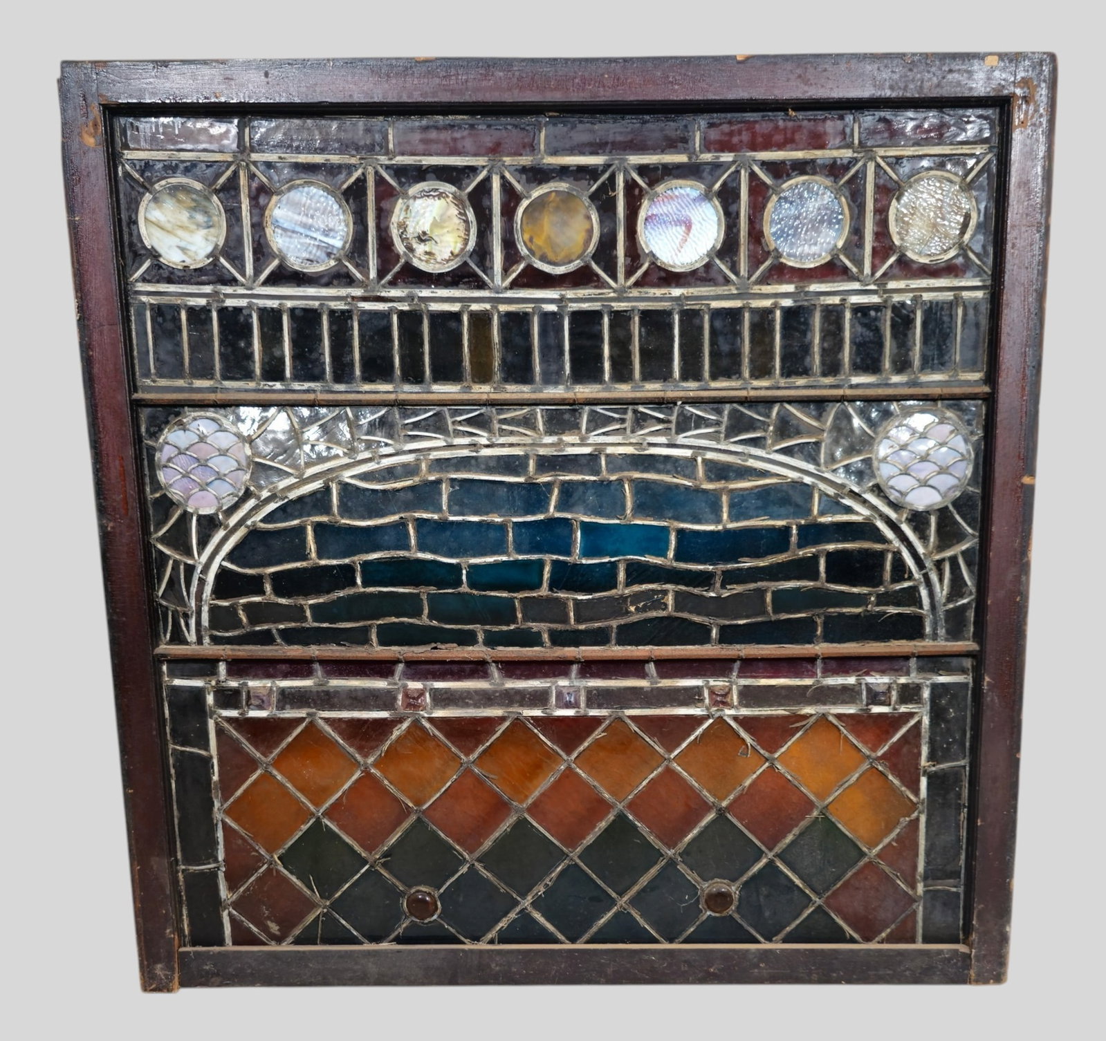Stained and Leaded Glass Window Circa 1900 (1 of 15)