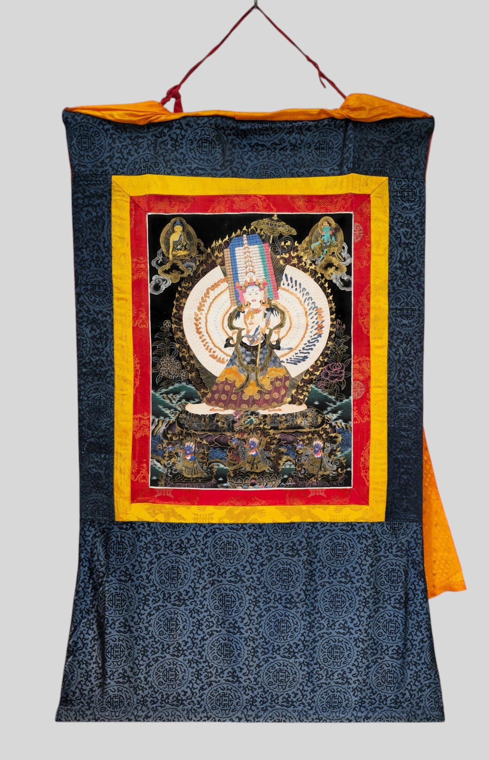 Tibetan Thangka Deity Usnisa Sitatapatra Painting on Silk (1 of 10)