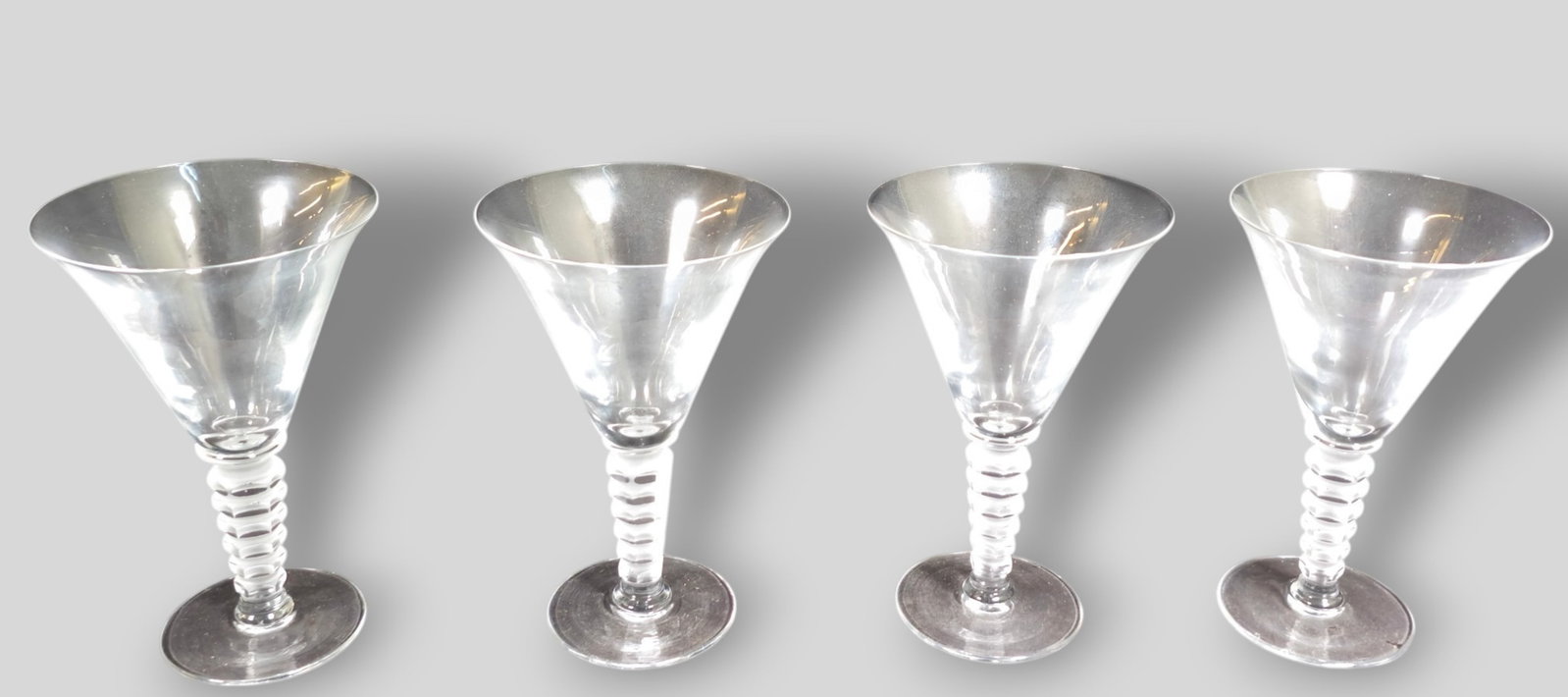Unusual French Crystal and Frosted crystal Stemware (1 of 5)