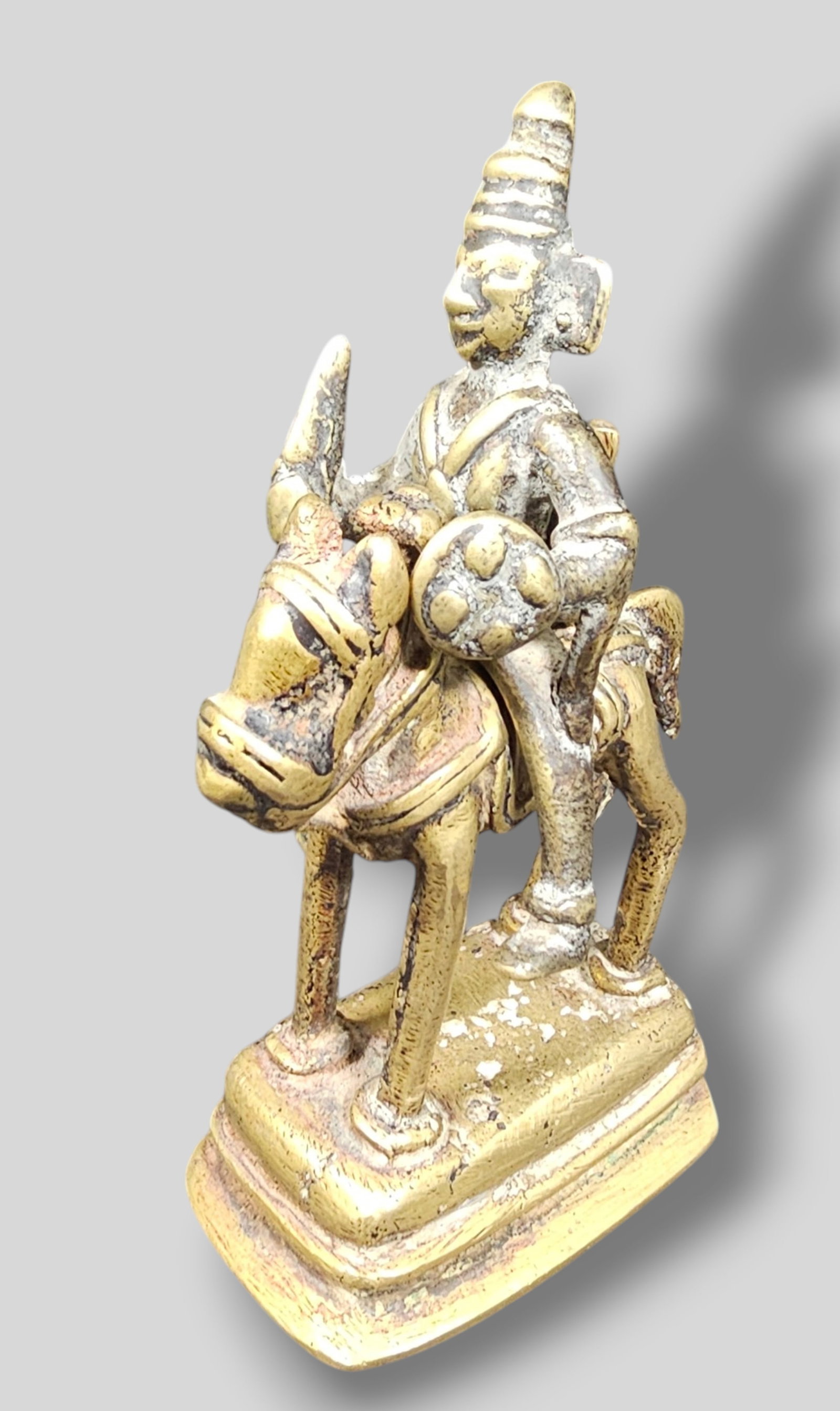 19th Century Gilt Bronze Khandoba Riding a Horse (1 of 8)
