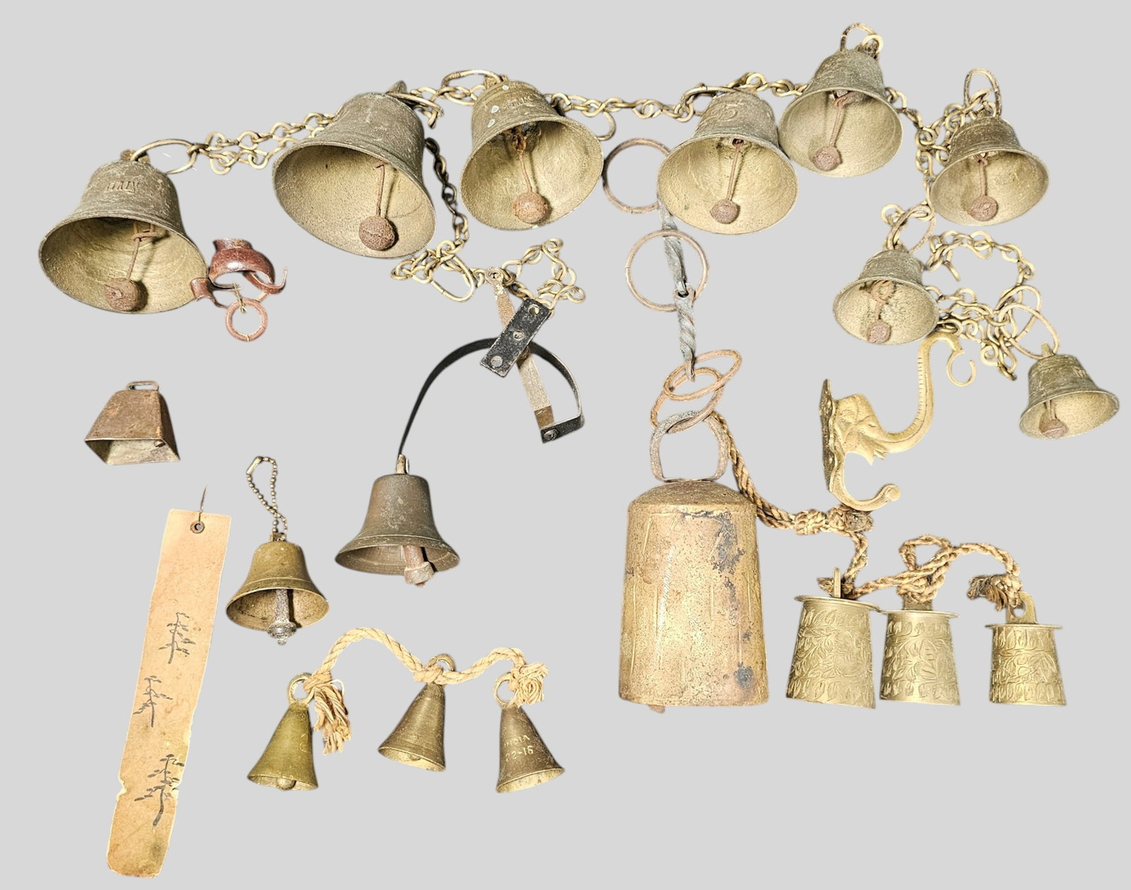 Assembled India and Asian Bronze and Brass Bells (1 of 15)