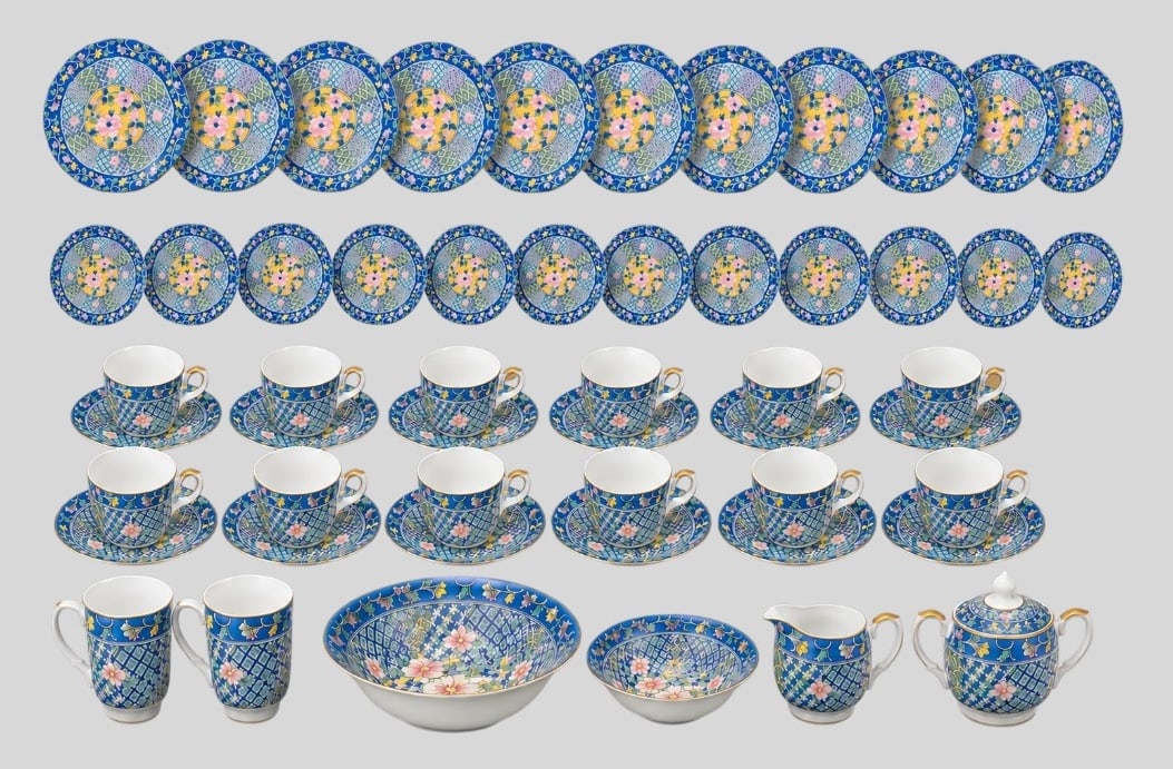 Gumps San Francisco Botan Imari Pastel Tableware (1 of 19)