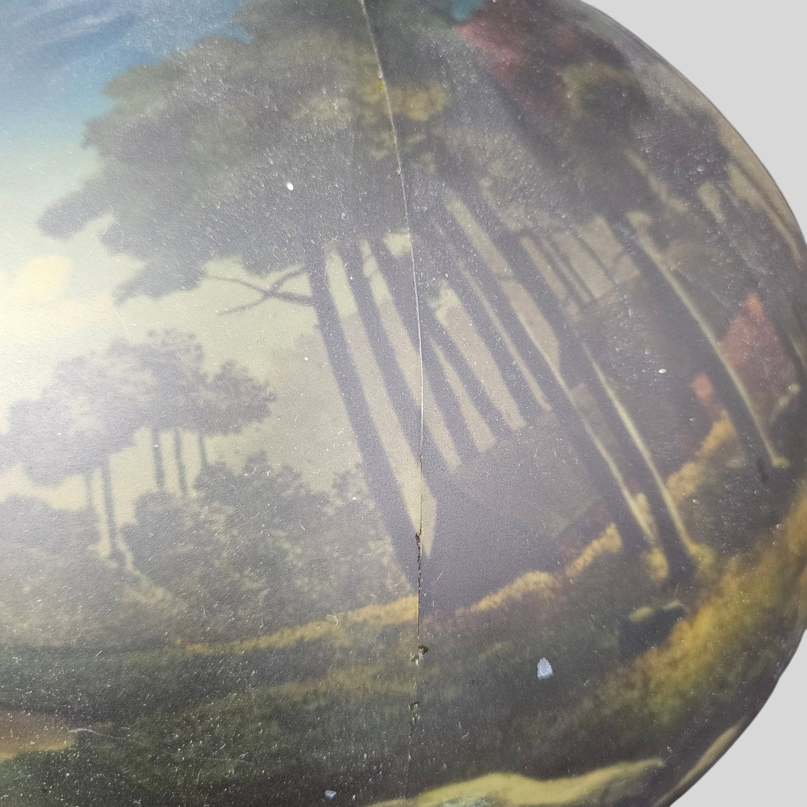 Reverse Painted Glass Scenic Lamp Shade - 4