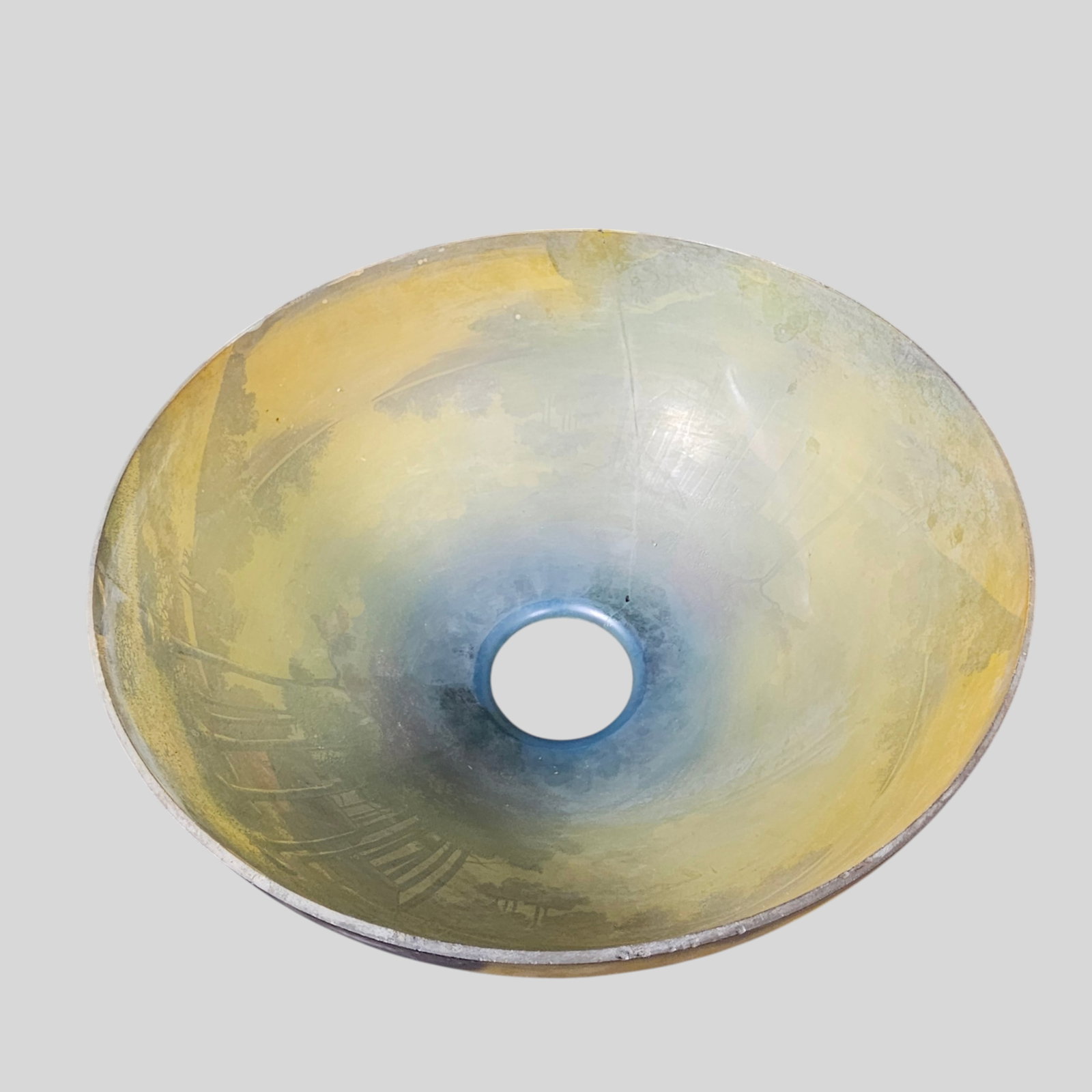 Reverse Painted Glass Scenic Lamp Shade - 7