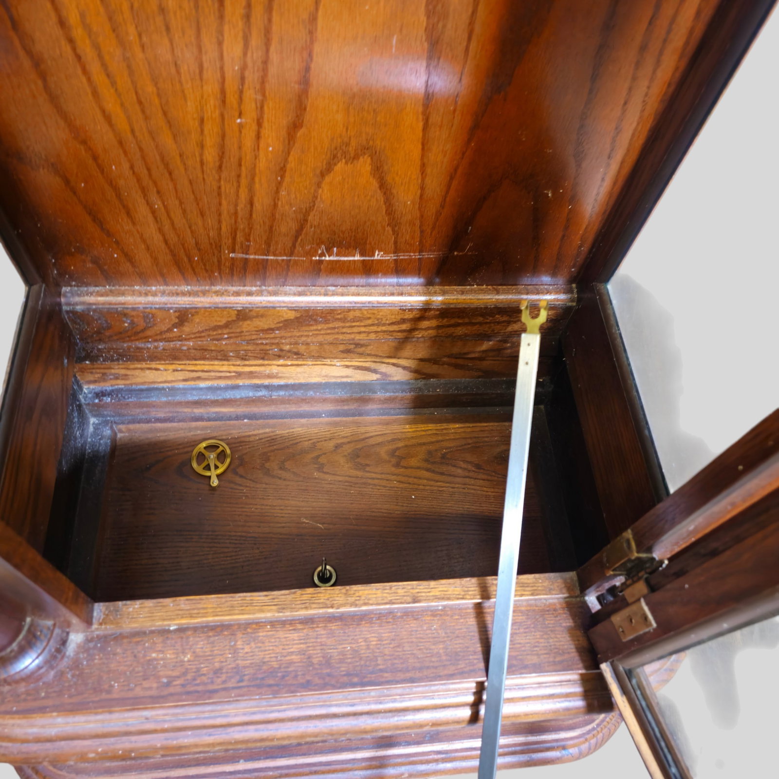Ridgeway Baroque Style Oak Grandfather Clock - 12