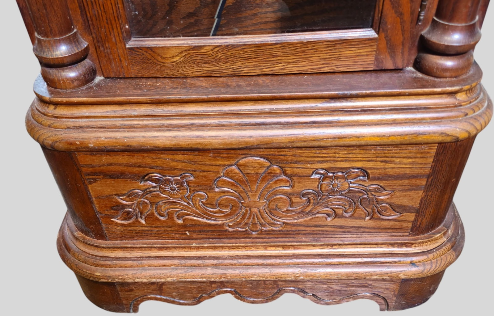 Ridgeway Baroque Style Oak Grandfather Clock - 5