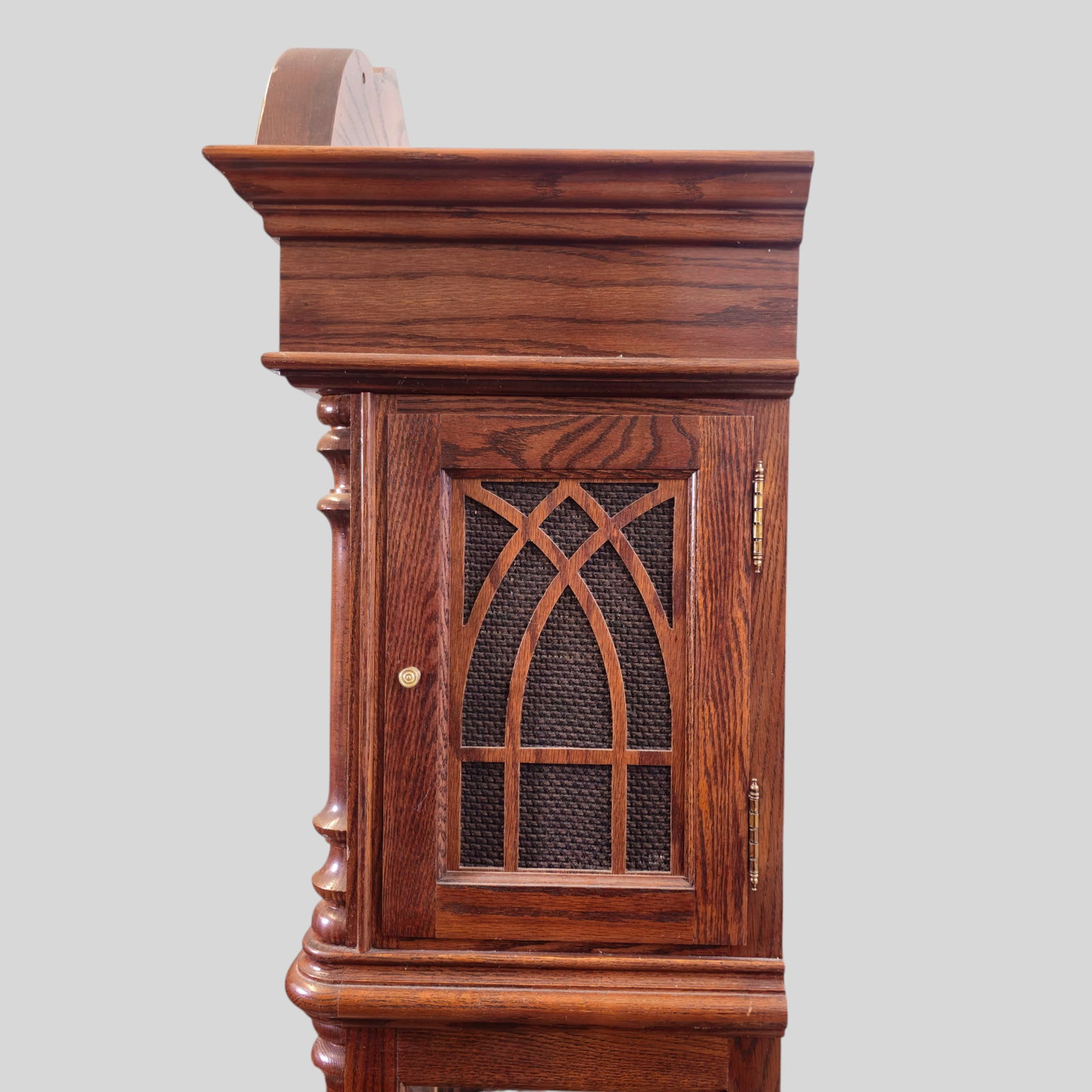 Ridgeway Baroque Style Oak Grandfather Clock - 6