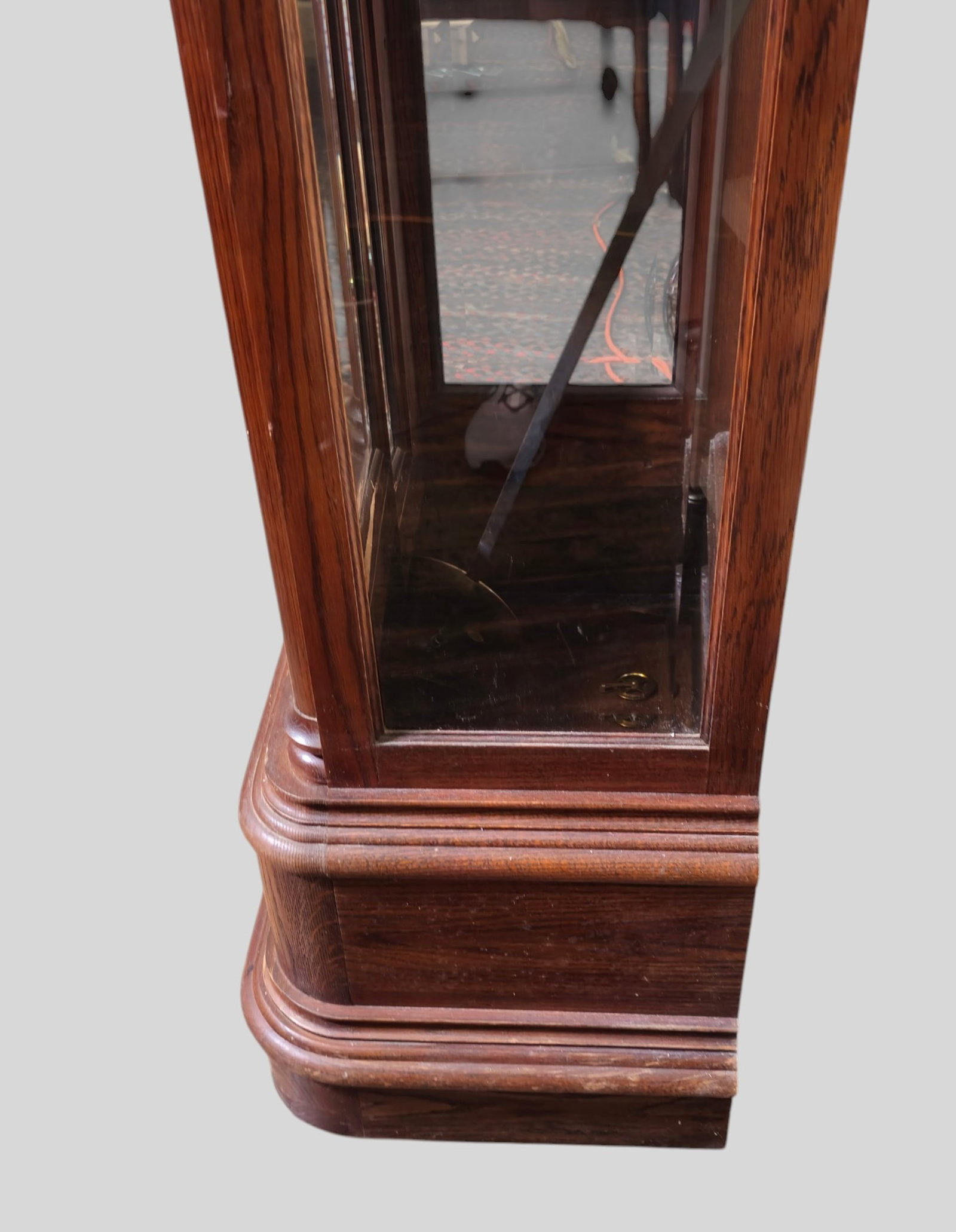 Ridgeway Baroque Style Oak Grandfather Clock - 7