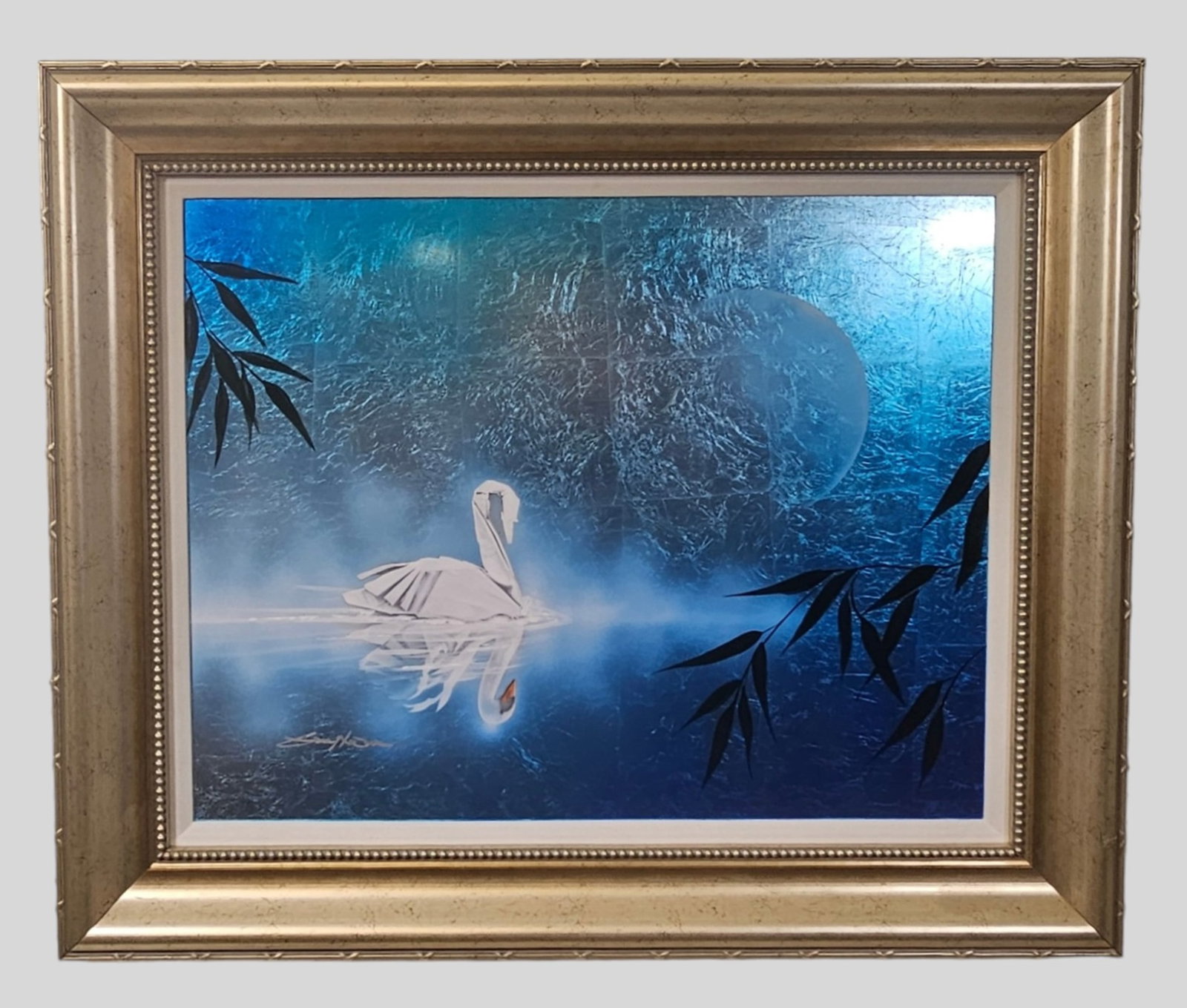Patrick Guyton Mixed Media Painting: Patrick Guyton (Born 1964- , PA) Mixed Media on board, "Paper Dreams" Signed lower left. Professionally framed and matted. Sight 21 3/4 x 27 1/2. Frame 30 1/4 x 36 1/4.