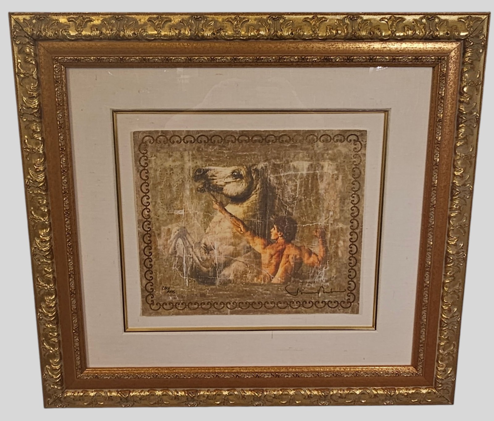 Tomasz Rut Artist Proof Giclee: Tomasz Rut (Born 1961- , Poland) Giclee on paper," Impetuoso" Signed lower right. Numbered 280/ 995 lower left. Professionally framed and matted. Sheet size 13 1/2 x 16. Frame 31 x 28 3/4.