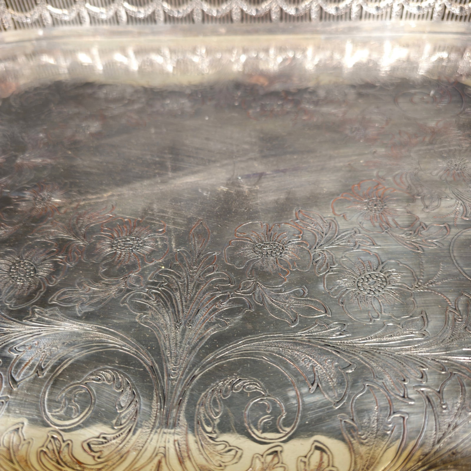 Edwardian Style Silver Plated Tray - 3