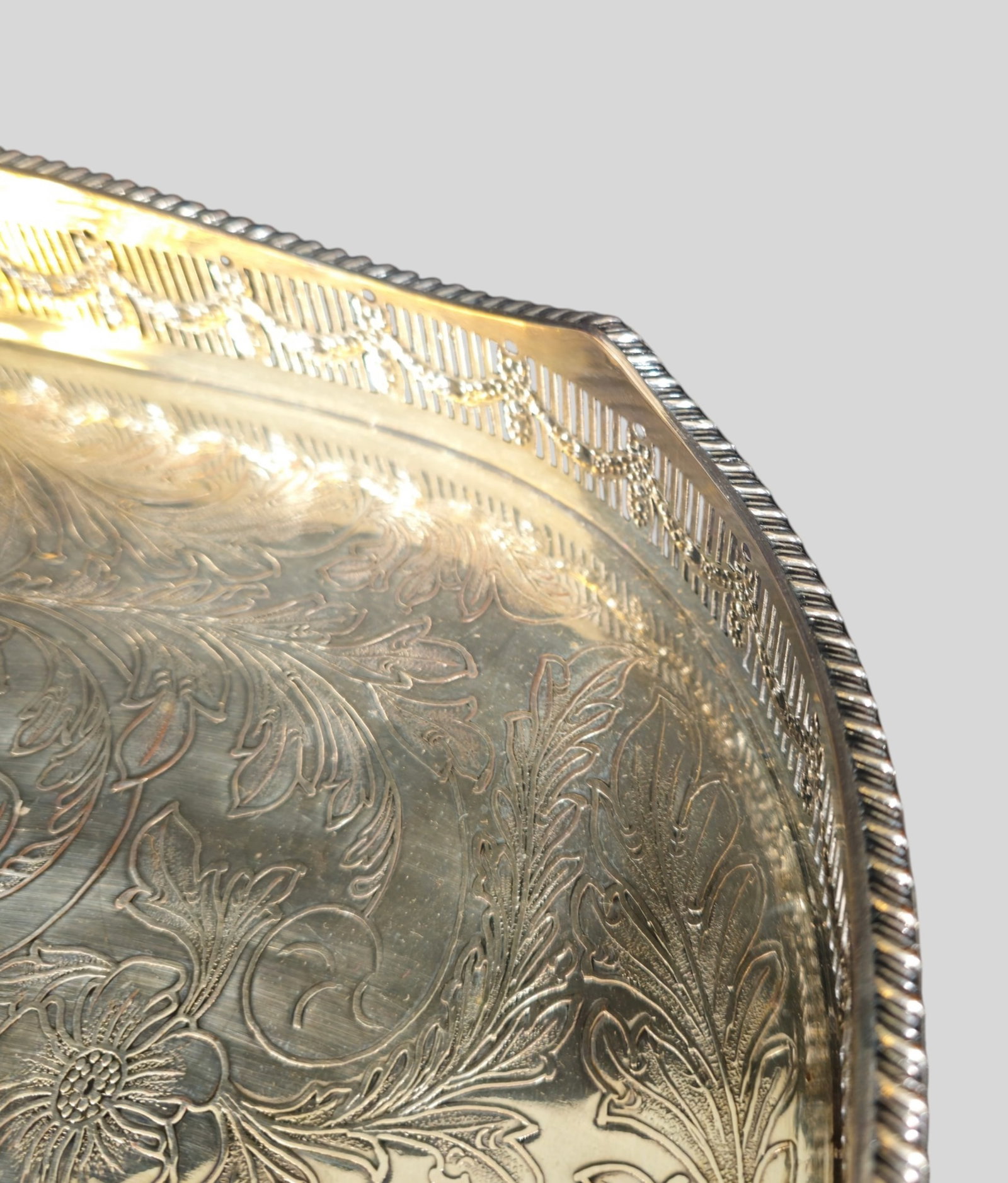 Edwardian Style Silver Plated Tray - 5
