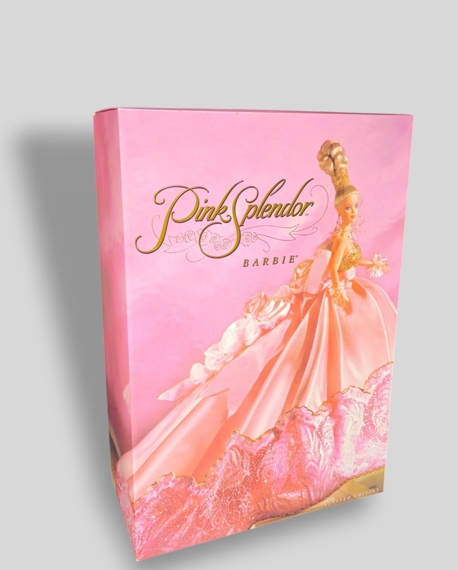 Barbie 1996 Limited Edition Pink Splendor Barbie in Original Box: Barbie 1996 Limited Edition Pink Splendor Barbie in Original Box. Mattel. 15w x 7 1/8d x 22h.