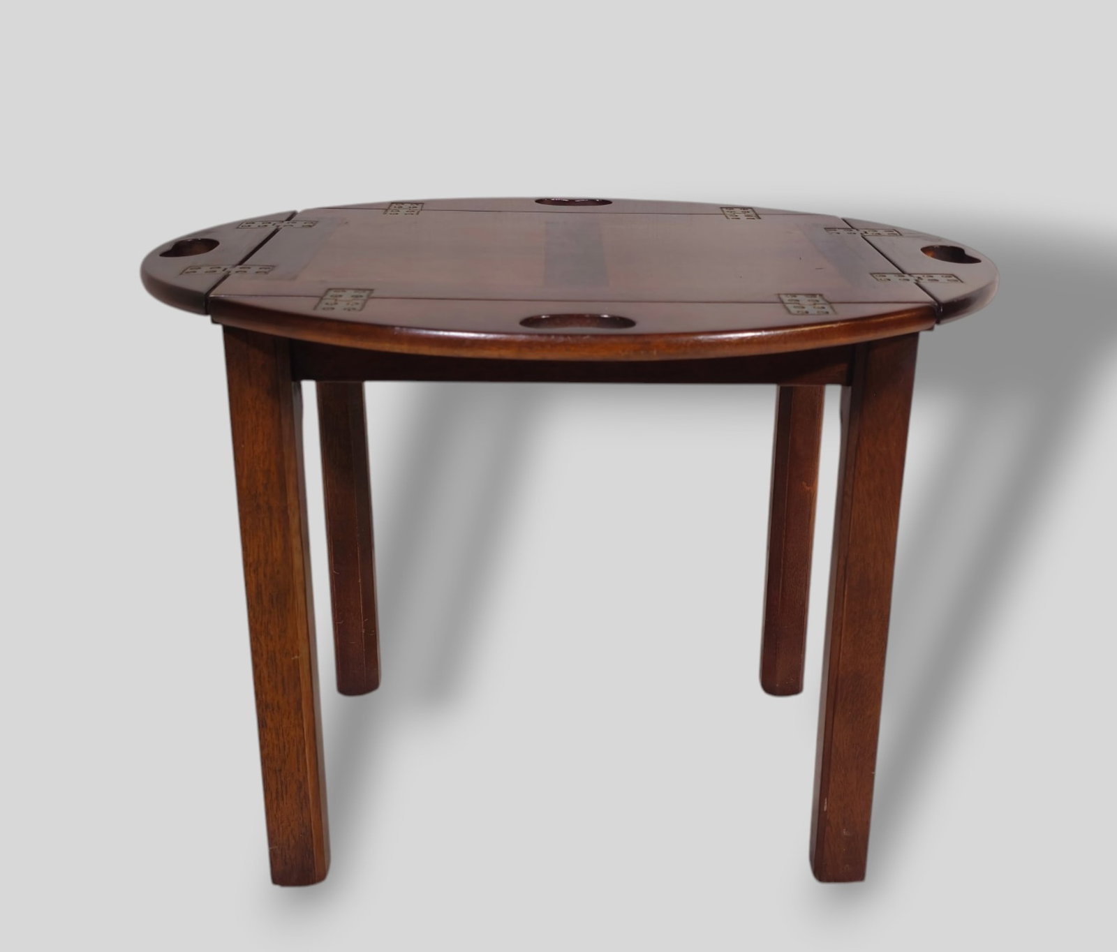 Miniature Mahogany Campaign Style Occasional Table (1 of 7)