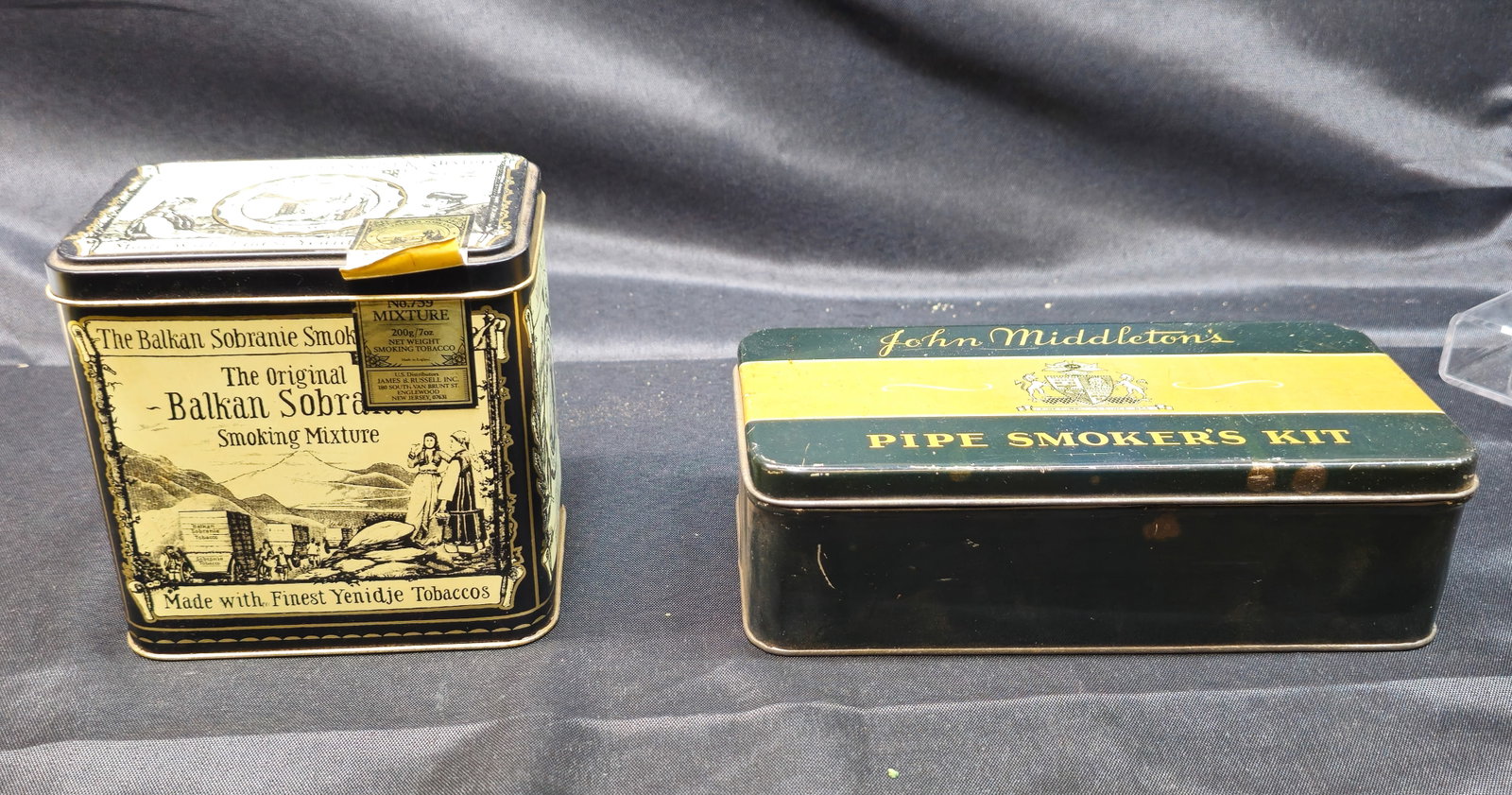 Vintage Tobacco Advertising Tins, Balkan Sobranie & John Middleton (1 of 7)