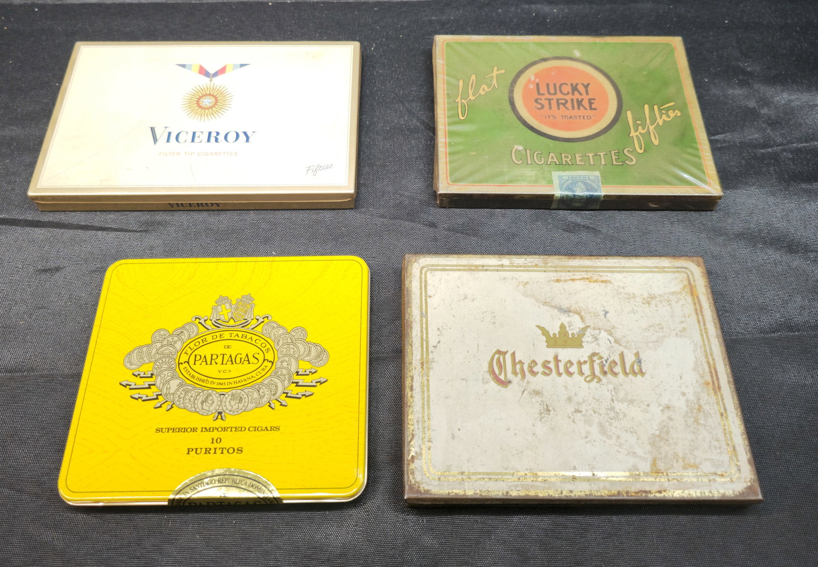 Partagas Puritos Cigar Tin Plus Advertising Boxes (1 of 5)