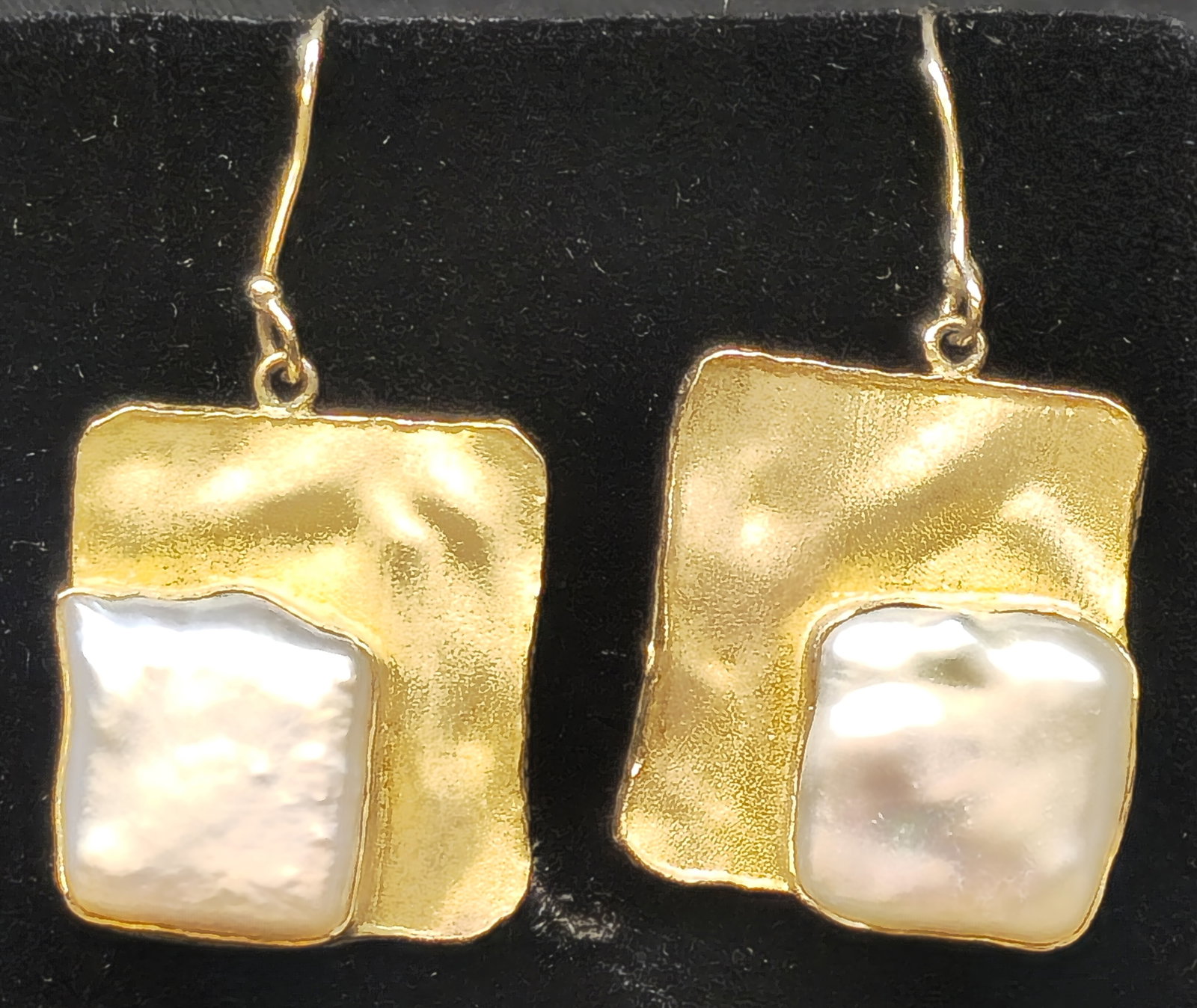 Gold Vermeil Sterling Silver & Cultured Pearl Earrings (1 of 5)