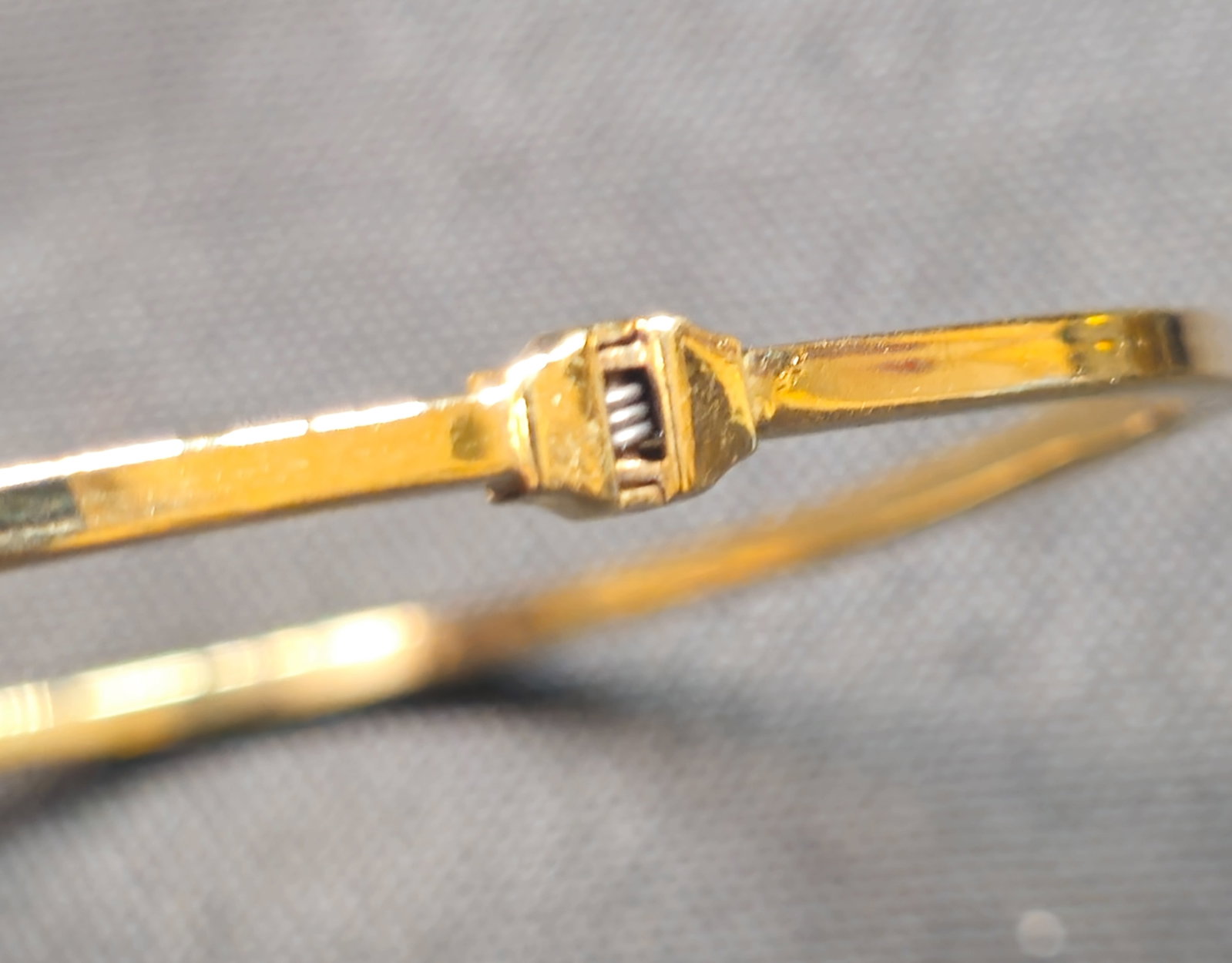 14K Yellow Gold Hinged Bangle Bracelet - 5