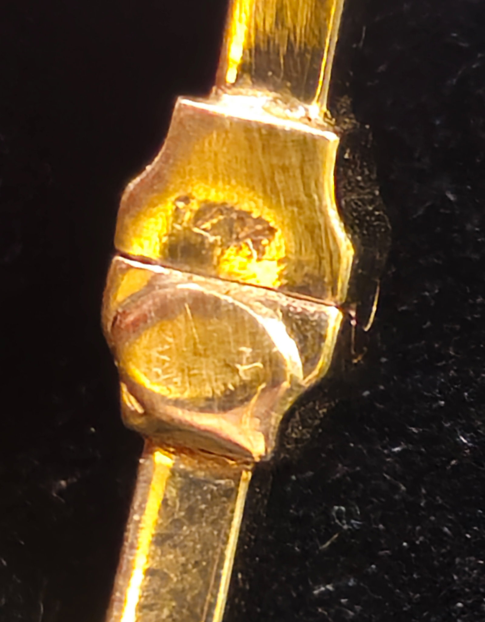 14K Yellow Gold Hinged Bangle Bracelet - 6