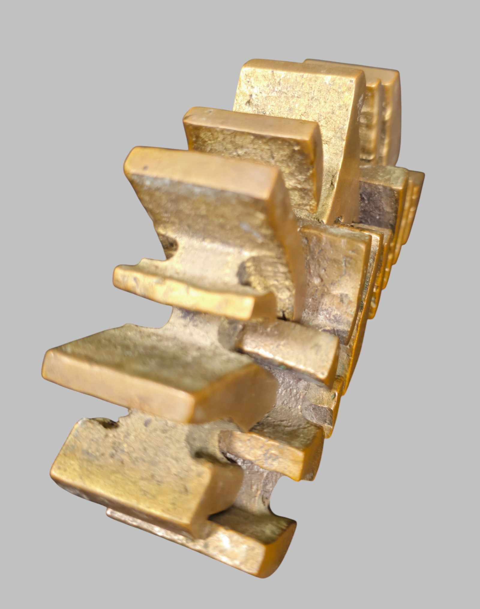Bronze Interlocking Puzzle Piece Sculpture - 7