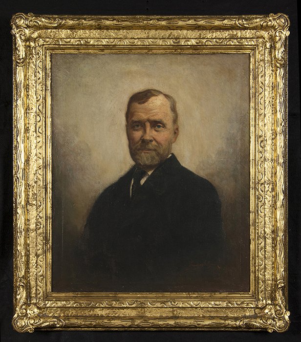 Jossa Salwanig: Portrait of young Thomas. Signed LR. Housed in ornate gilded frame. 30 x 25. Estate of William Applegarth.