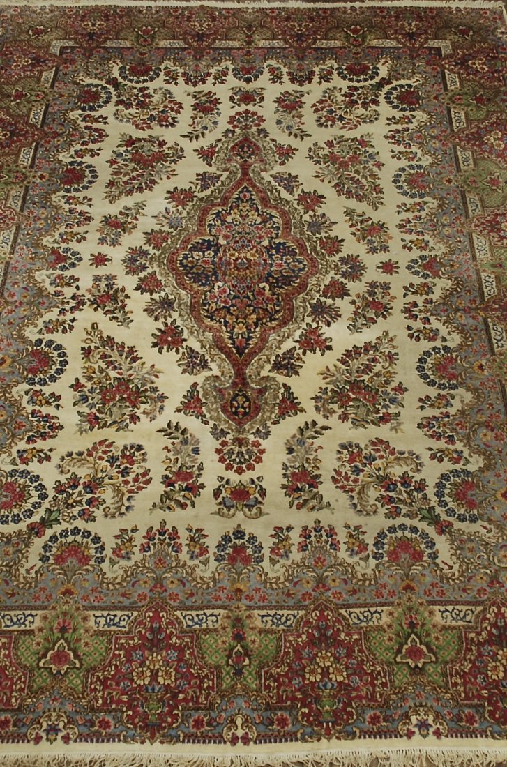 Kerman: Kerman flower field, rose, green. 119 x 178. Collection of Tom Powell.