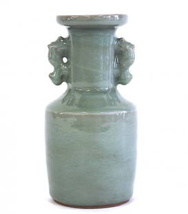 13th Century Chinese Southern Song Vase: Celadon vase, possibly early 14th Century. Size 5.75H. Collection of Dr. Robert Kemper.