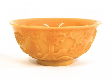 Late 17th Century Chinese Bowl: Yellow glaze, Qing dynasty. Size, 6.25 diameter. Collection of Dr. Robert Kemper.